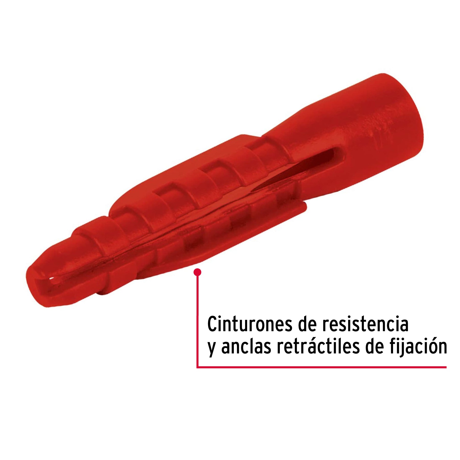 Bolsa con 50 taquetes de plástico 1/4", Fiero