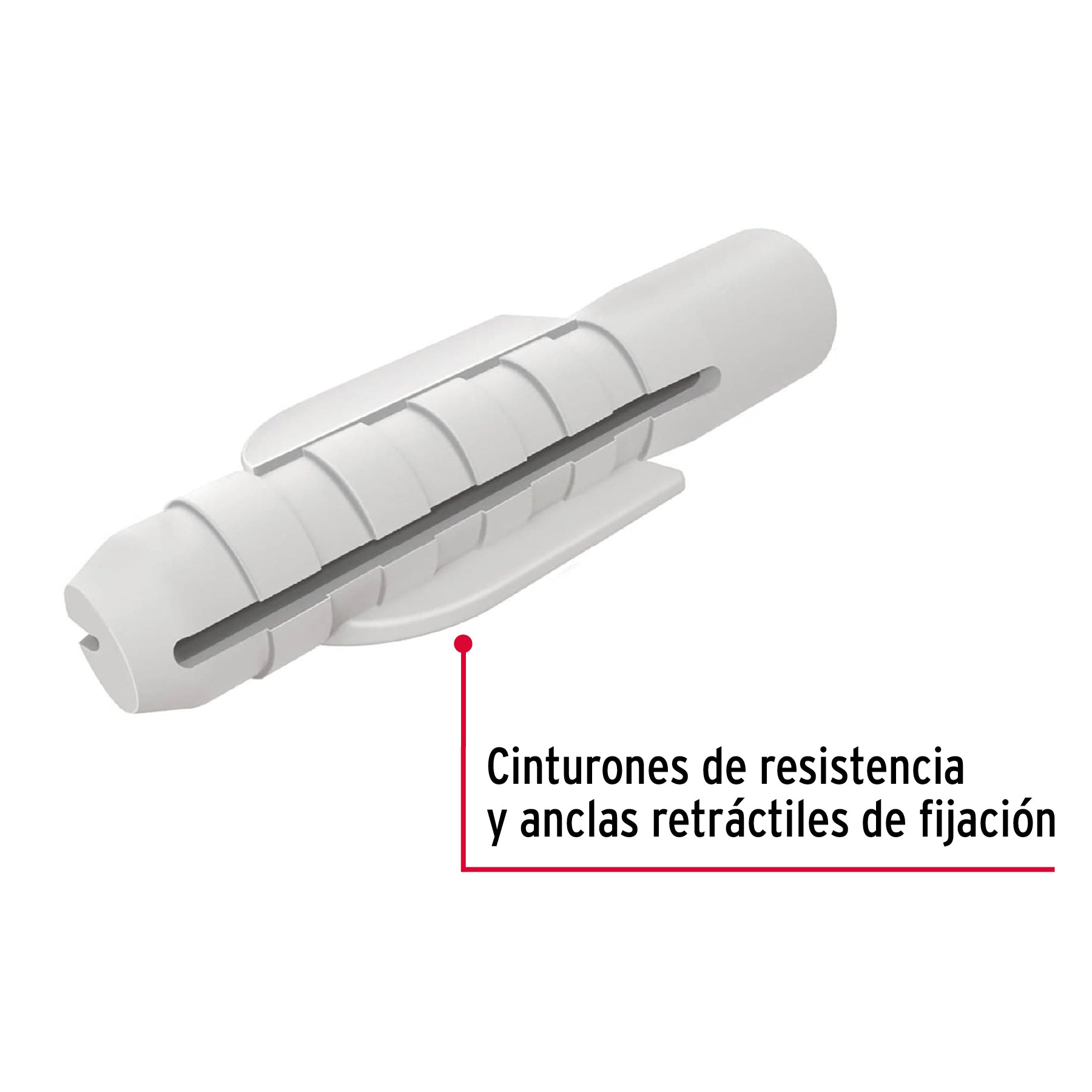 Bolsa con 50 taquetes de plástico 3/16", Fiero