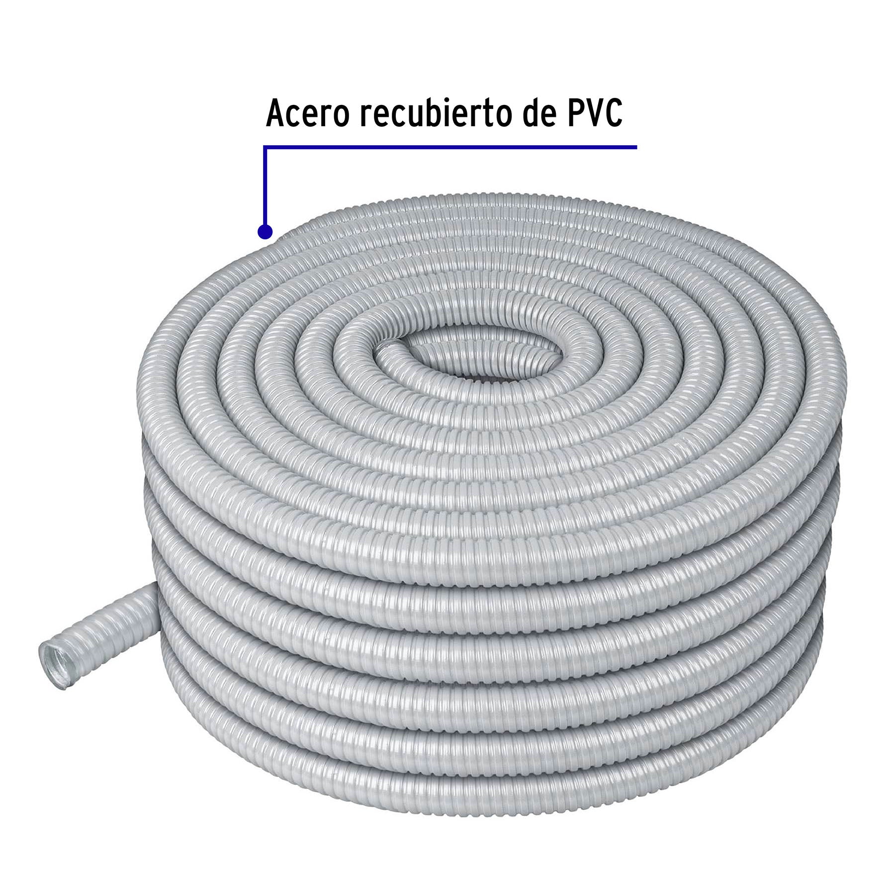Rollo de 50 m de tubo flexible liquid tight de 3/4", Volteck