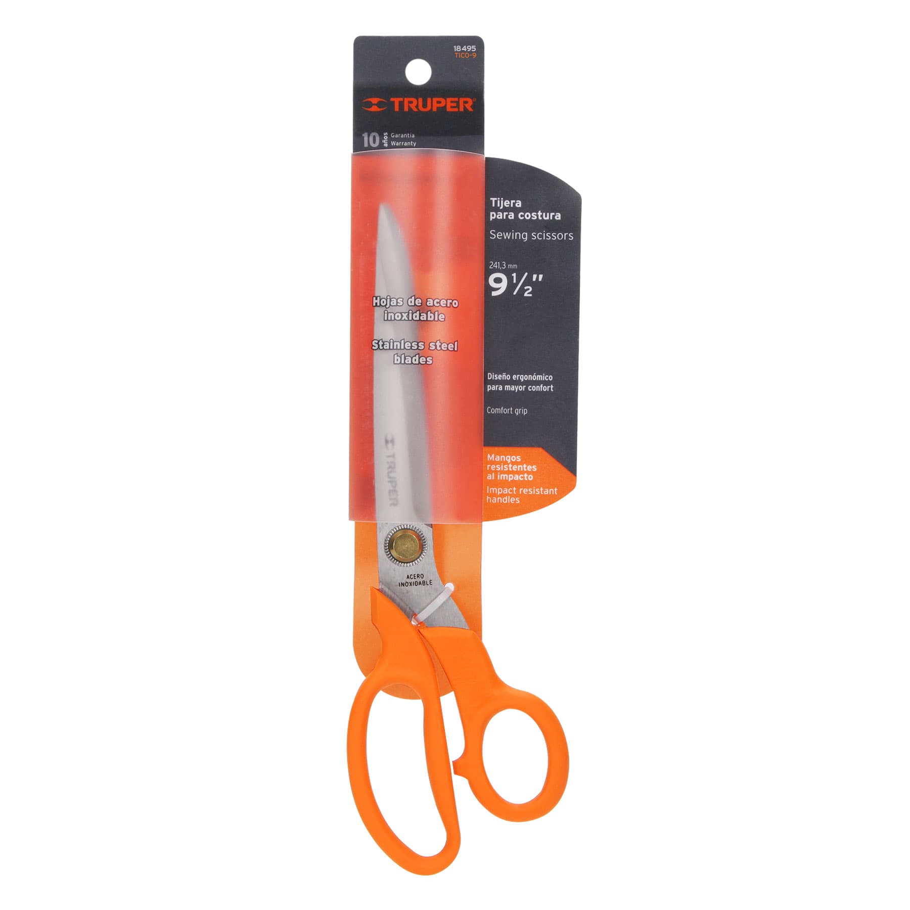 Tijera 9-1/2" de acero inoxidable para costura, Truper