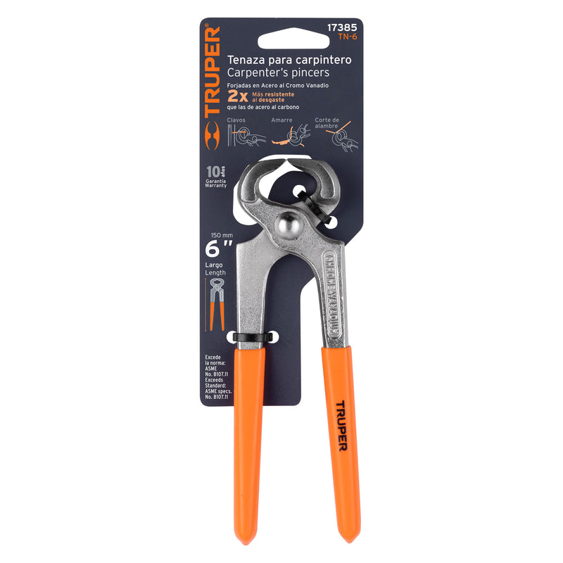 Tenaza para carpintero 6",  Truper