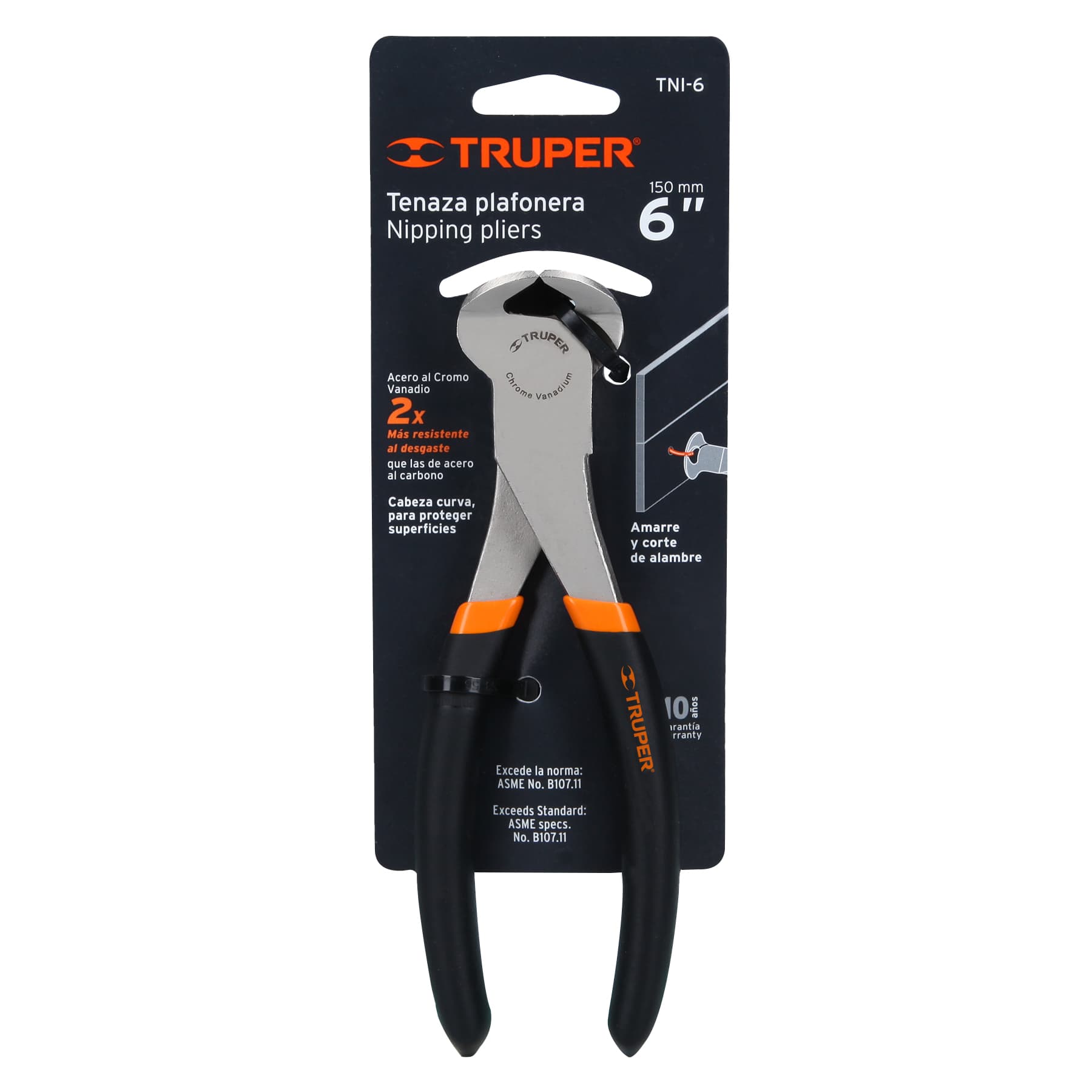 Tenaza plafonera industrial 6", Truper