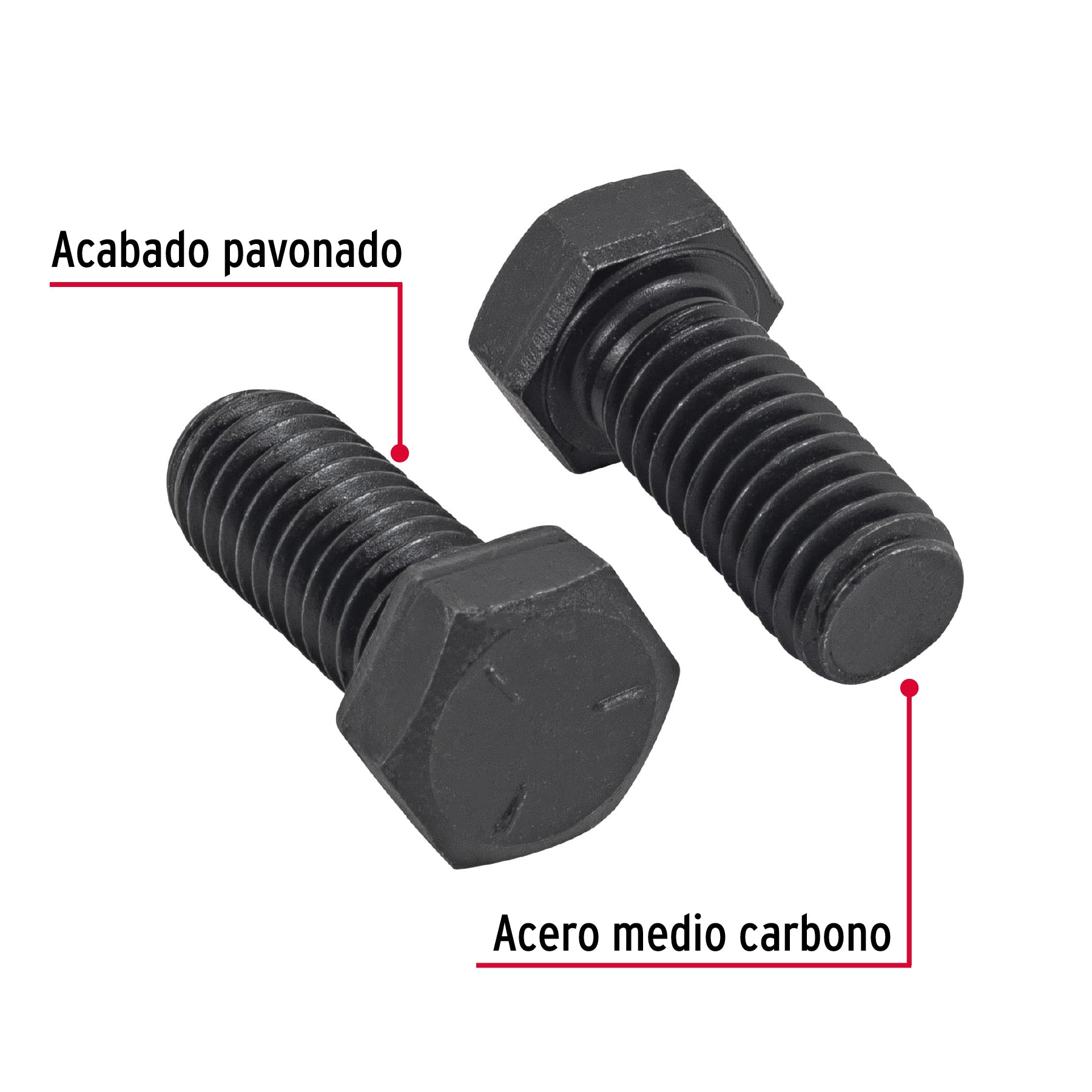 Bolsa con 60 tornillos 7/16" x 1" acero grado 5, Fiero