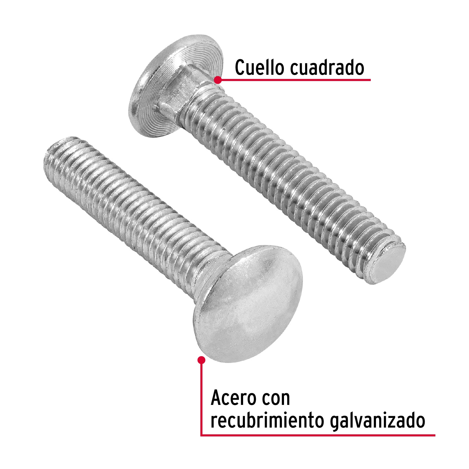Bolsa con 60 tornillos 3/8" x 2" tipo coche, Fiero