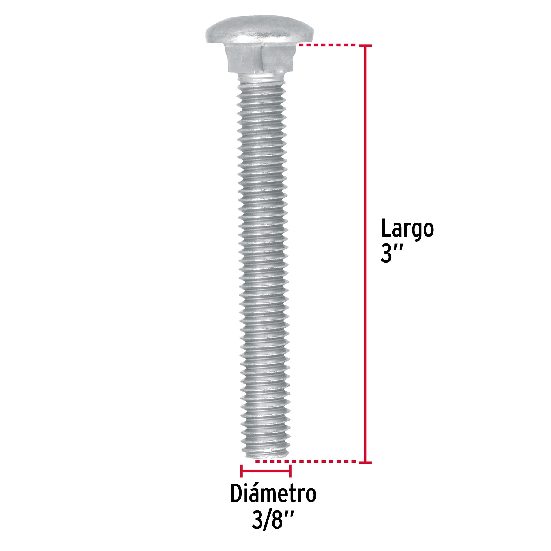 Bolsa con 40 tornillos 3/8" x 3" tipo coche, Fiero