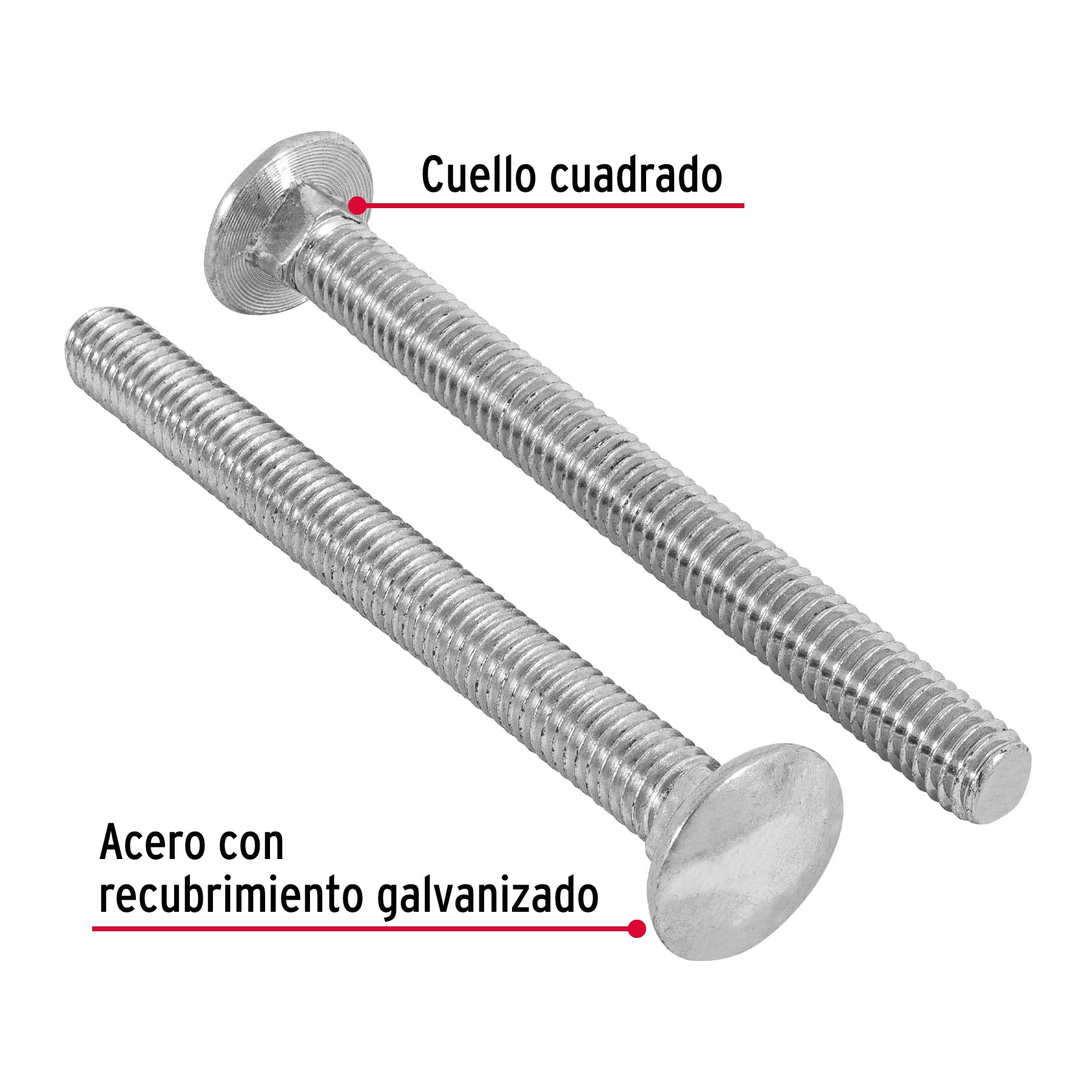 Bolsa con 30 tornillos 3/8" x 4" tipo coche, Fiero