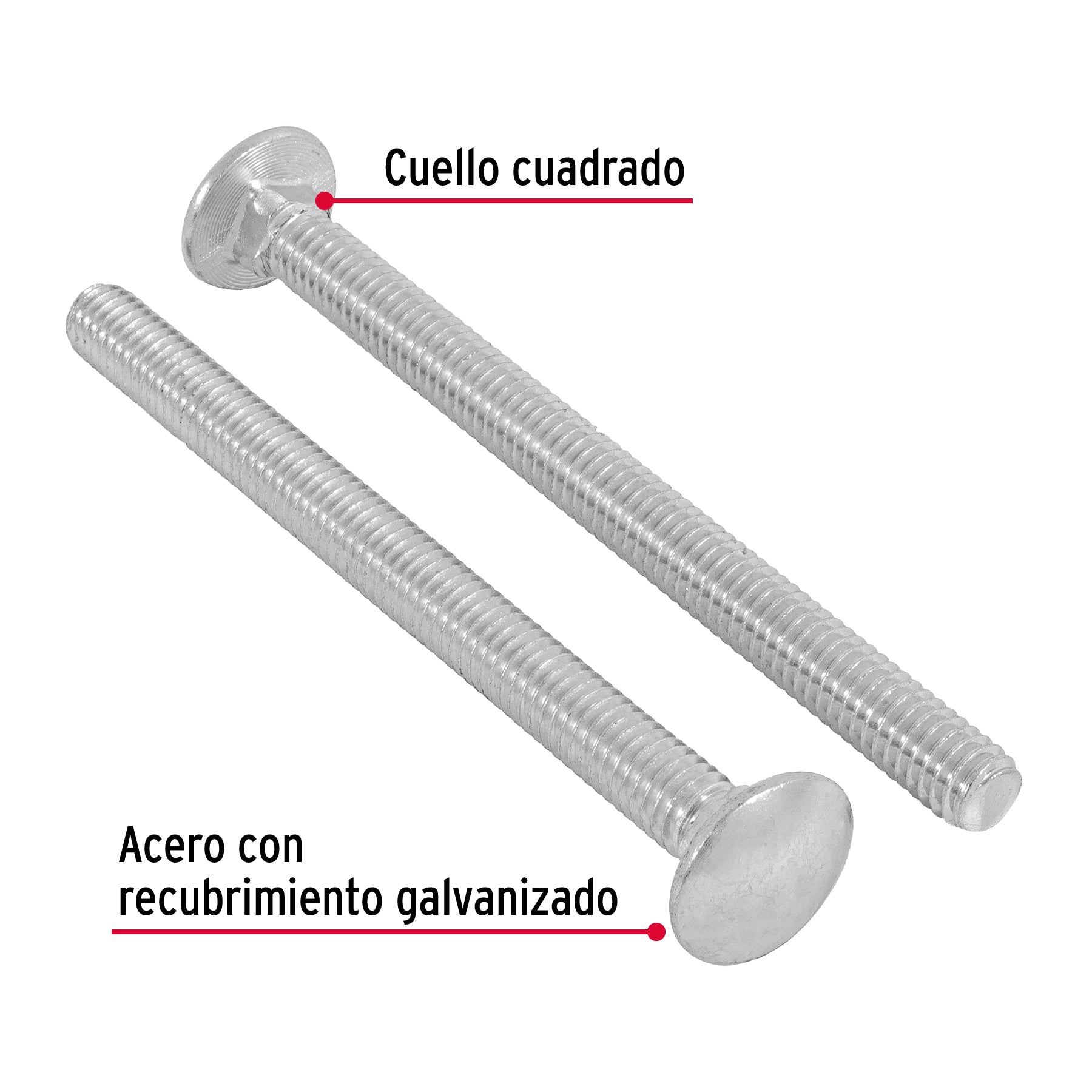 Bolsa con 50 tornillos 5/16" x 4" tipo coche, Fiero