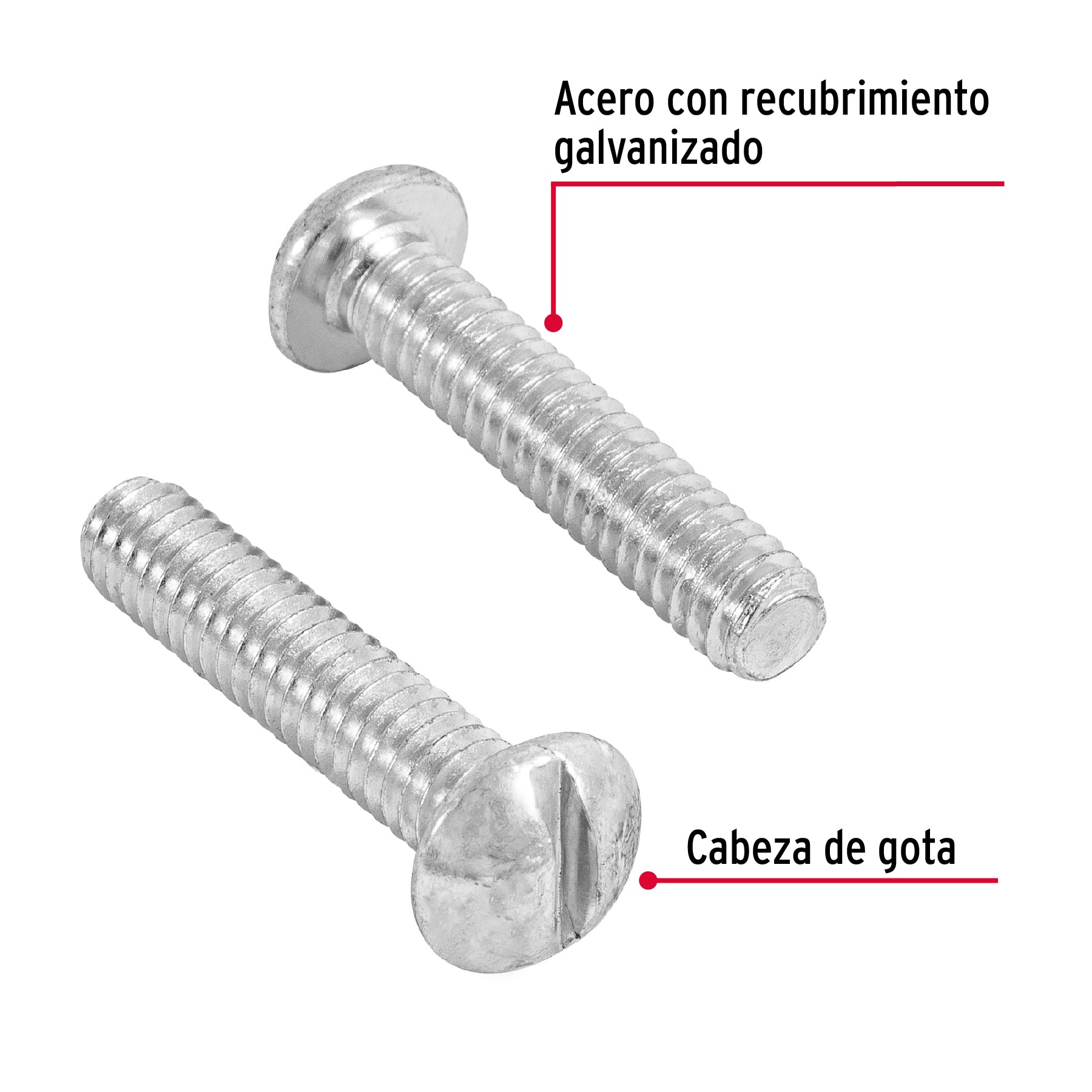 Bolsa con 100 tornillos 1/4" x 1-1/4" tipo estufa, Fiero