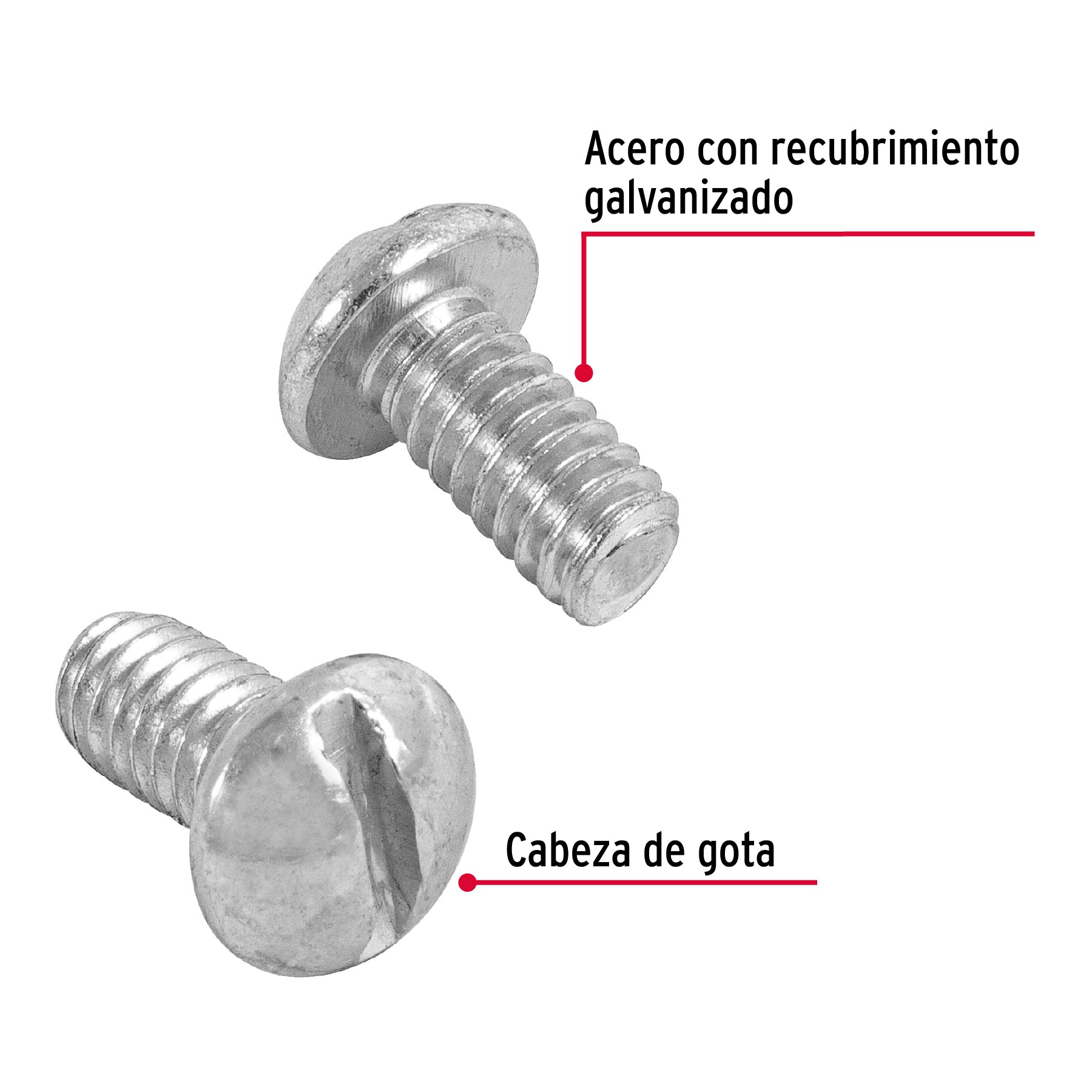 Bolsa con 150 tornillos 1/4" x 1/2" tipo estufa, Fiero