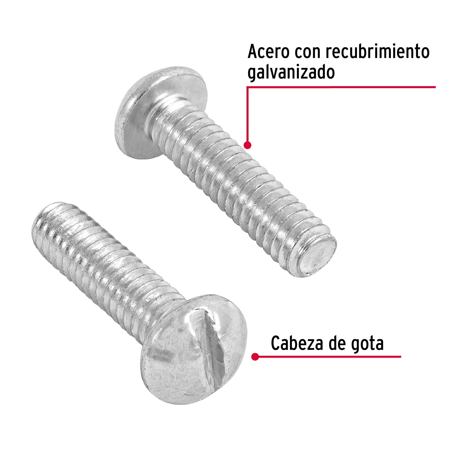 Bolsa con 100 tornillos 1/4" x 1" tipo estufa, Fiero