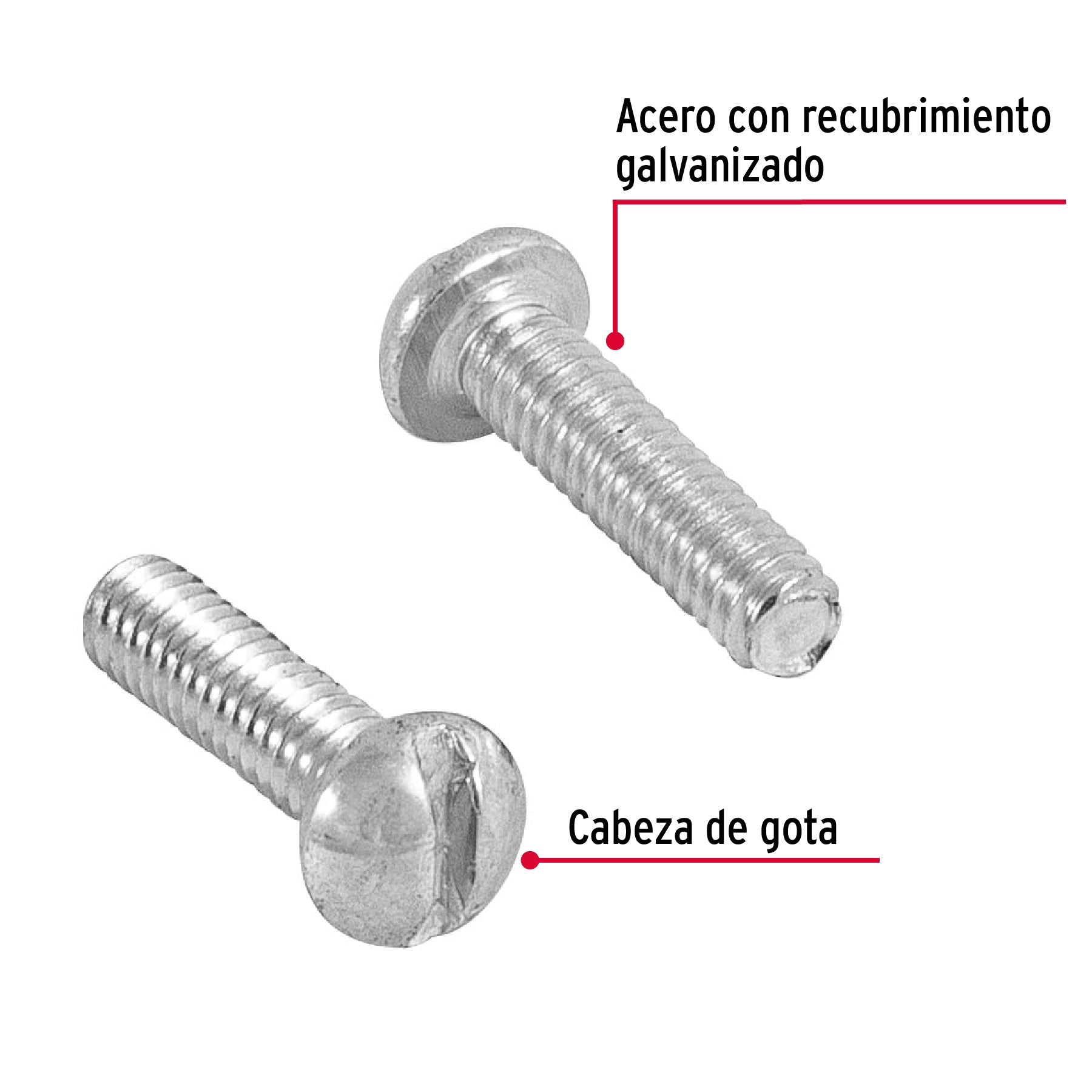 Bolsa con 700 tornillos 1/8" x 1/2" tipo estufa, Fiero