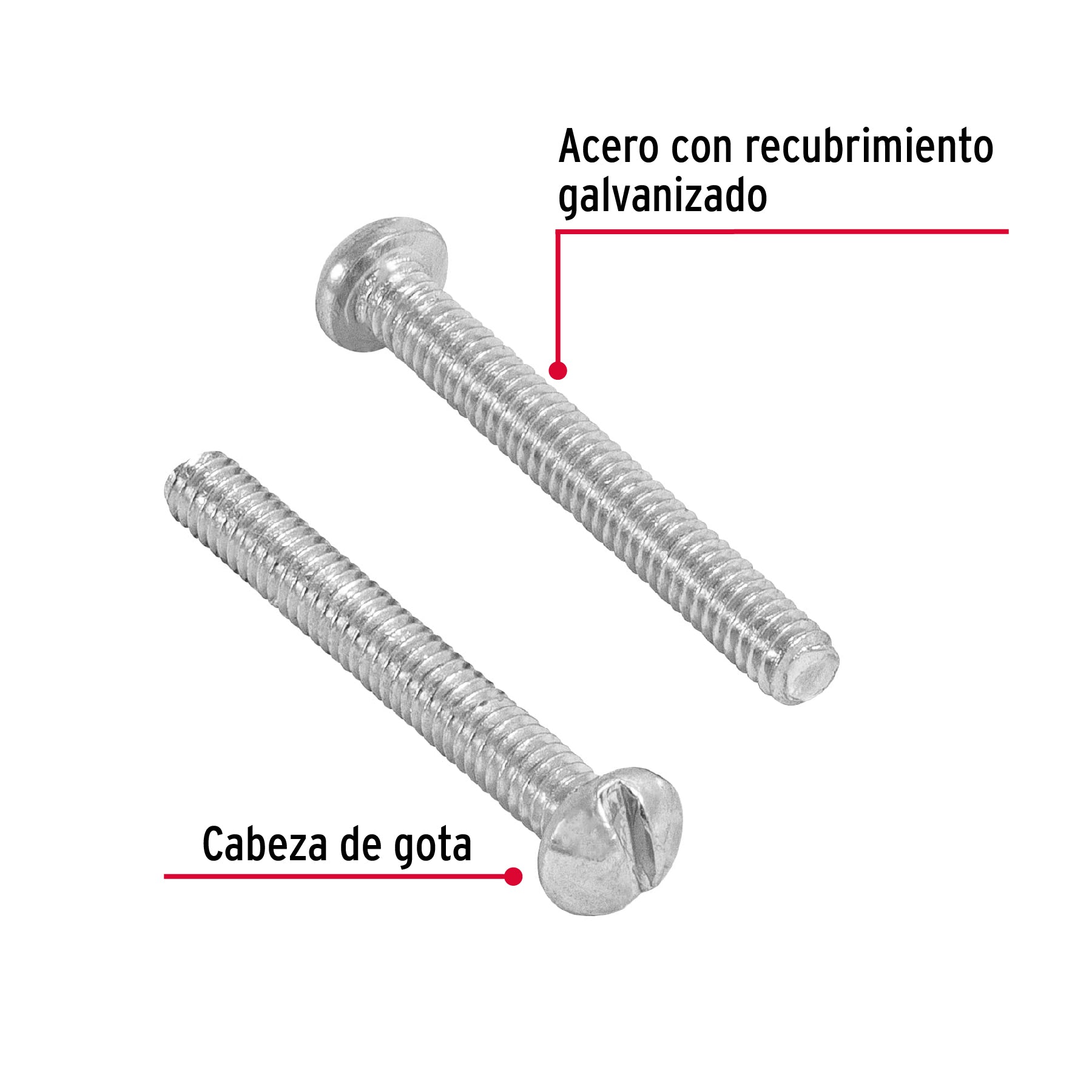 Bolsa con 400 tornillos 1/8" x 1" tipo estufa, Fiero