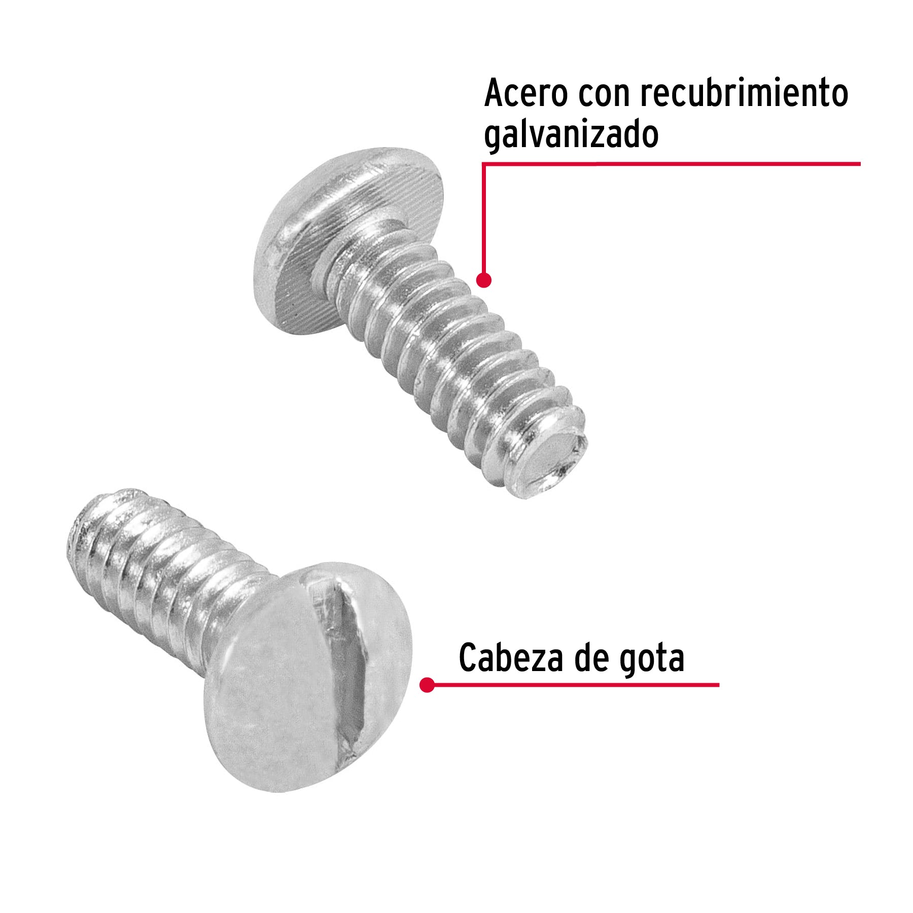 Bolsa con 300 tornillos 3/16" x 1/2" tipo estufa, Fiero