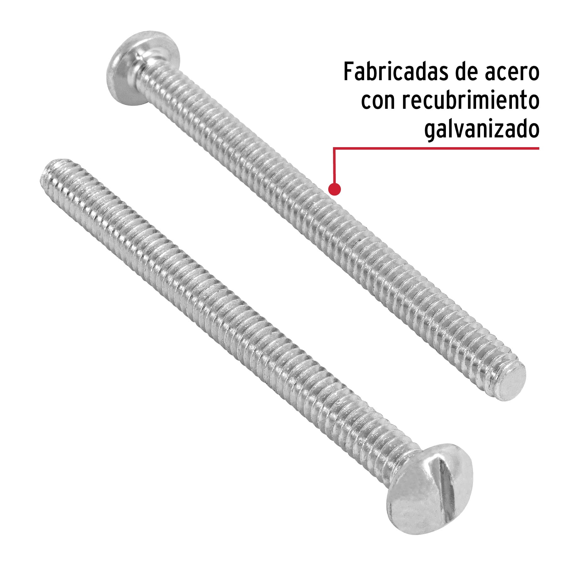 Bolsa con 100 tornillos 3/16" x 2-1/2" tipo estufa, Fiero