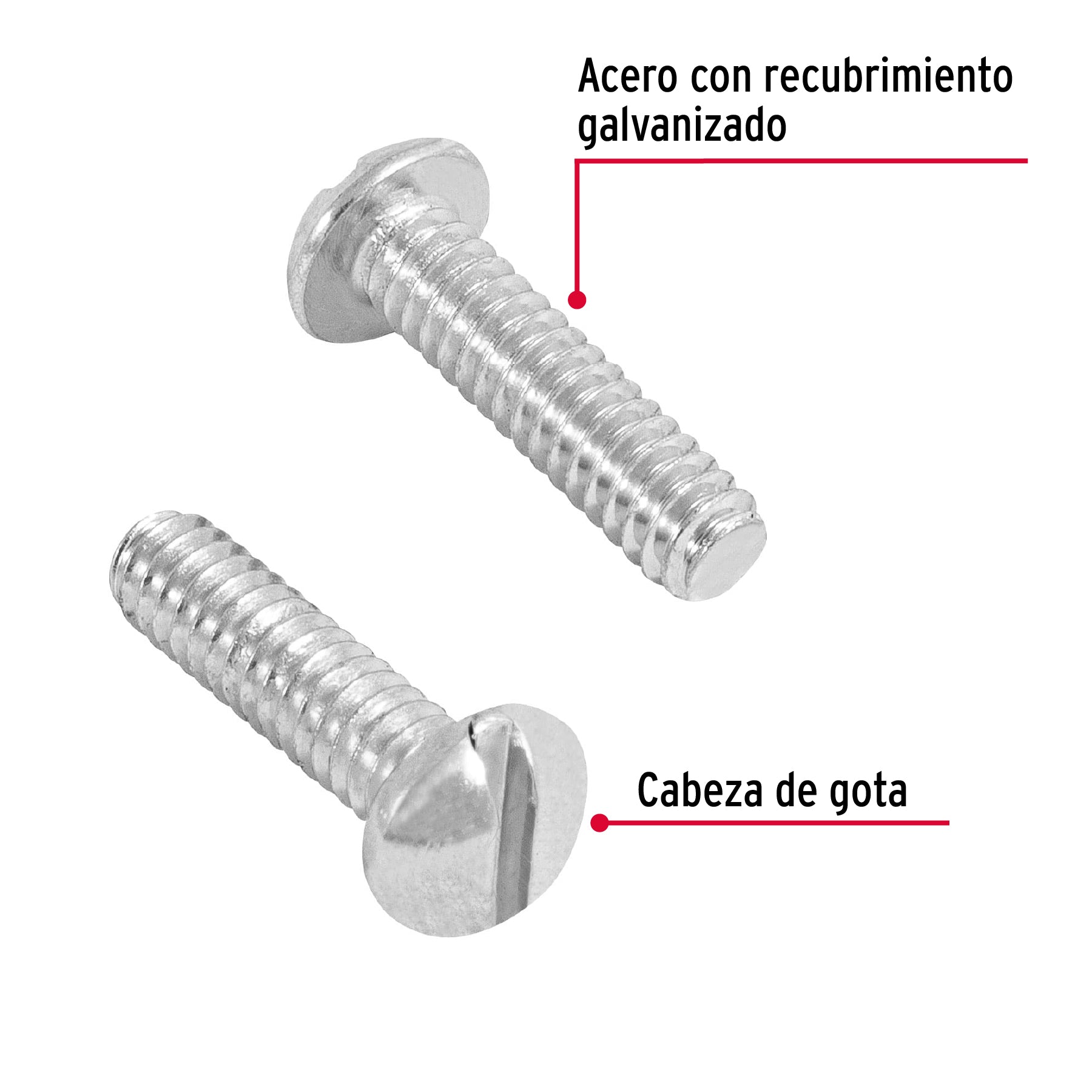 Bolsa con 250 tornillos 3/16" x 3/4" tipo estufa, Fiero