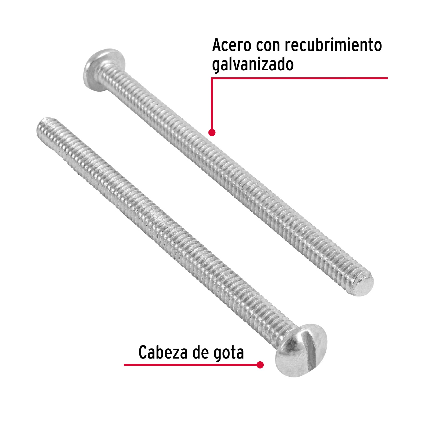 Bolsa con 100 tornillos 3/16" x 3" tipo estufa, Fiero