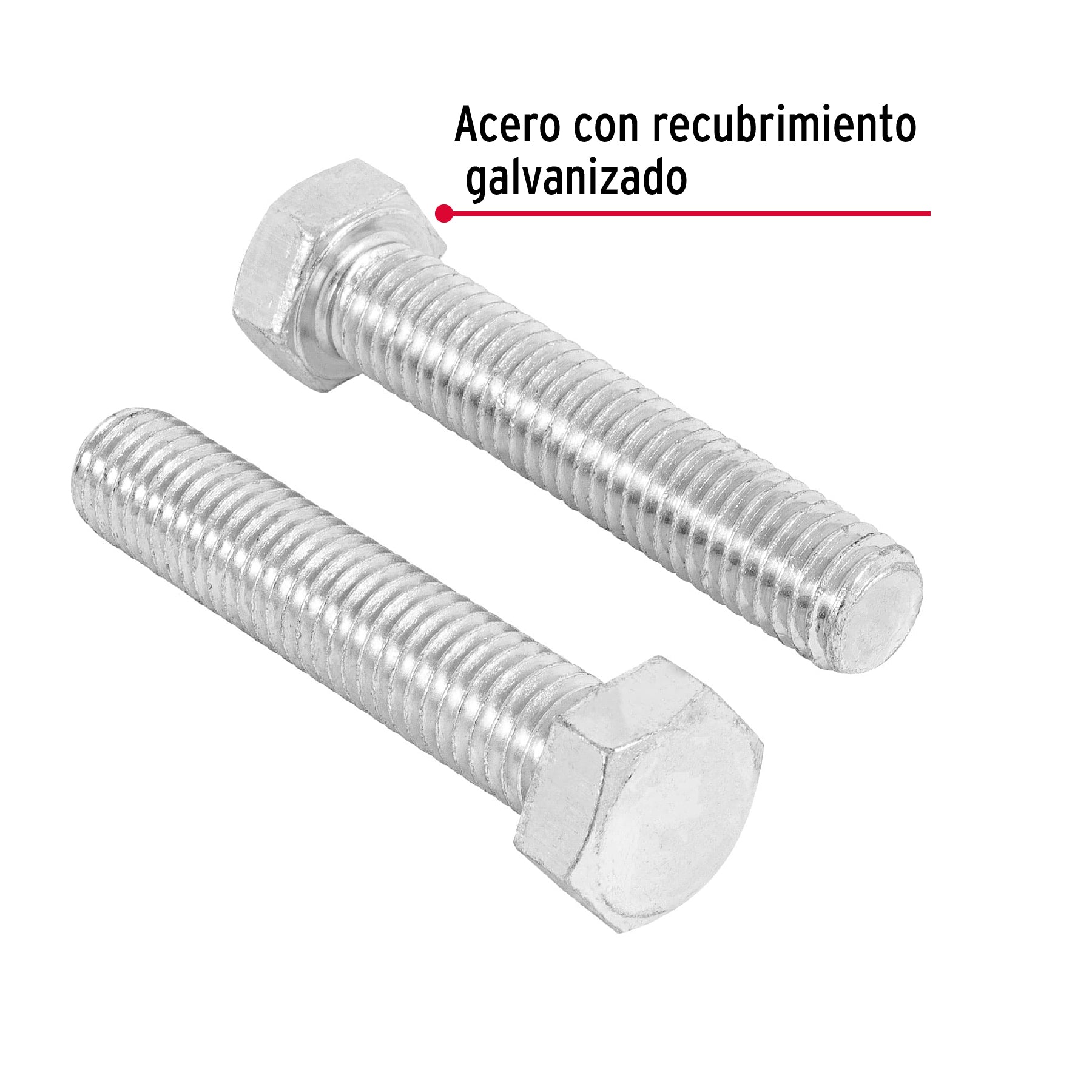 Bolsa con 20 tornillos 1/2" x 2-1/2" tipo máquina, Fiero