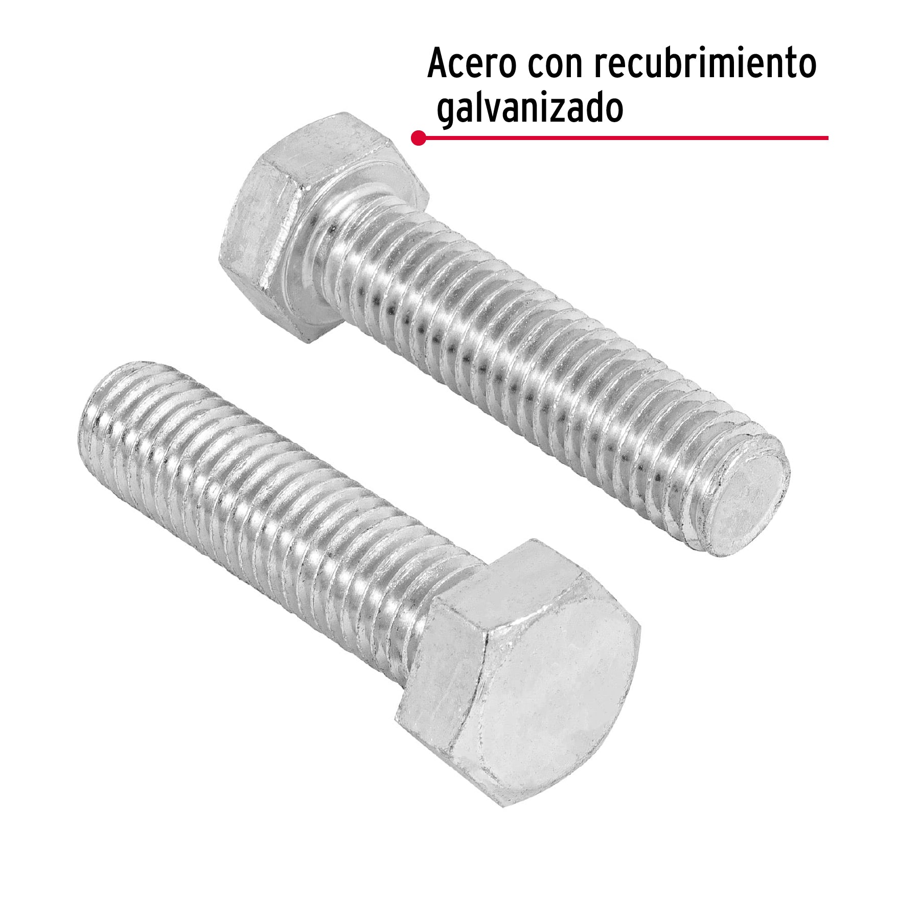 Bolsa con 30 tornillos 1/2" x 2" tipo máquina, Fiero