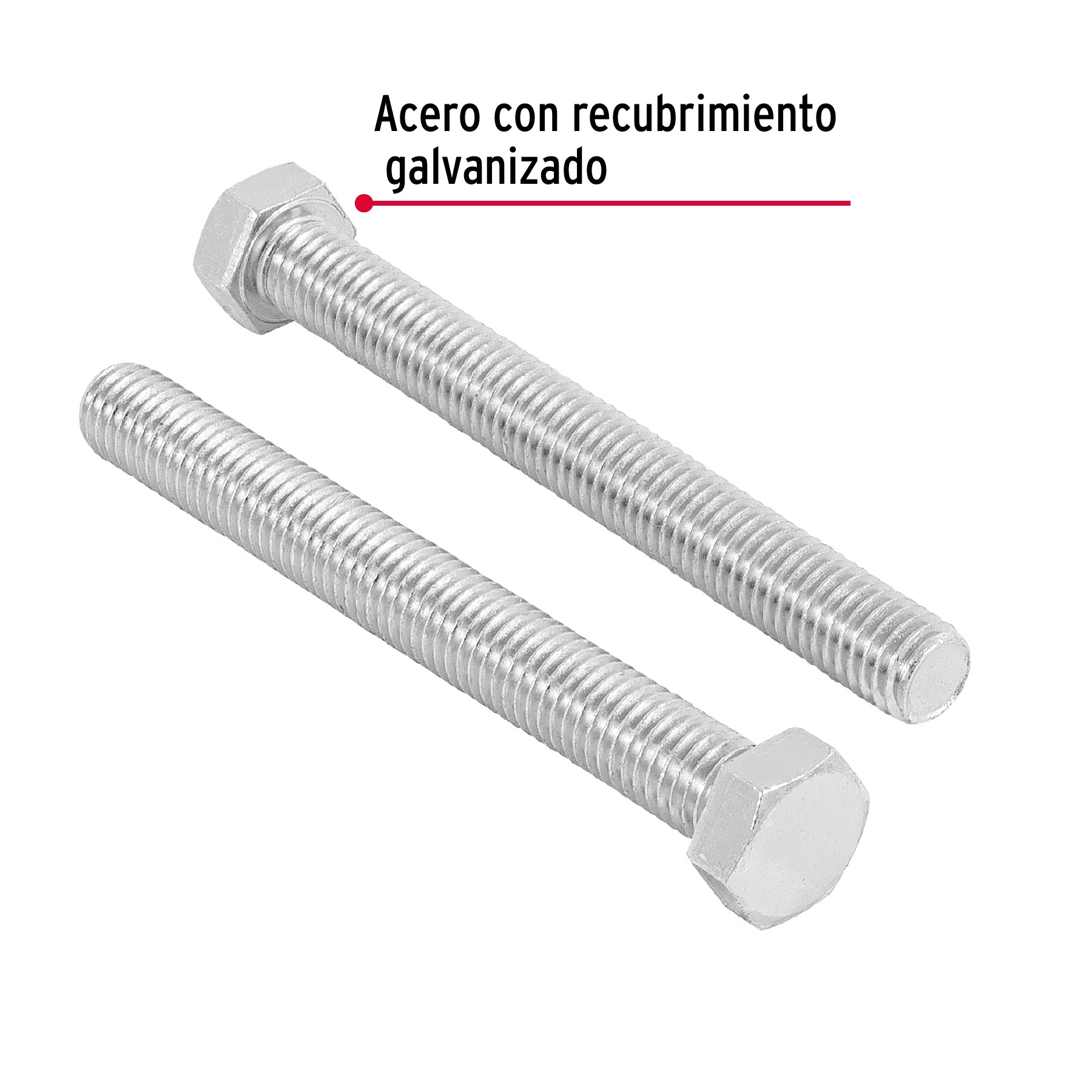 Bolsa con 10 tornillos 1/2" x 4-1/2" tipo máquina, Fiero