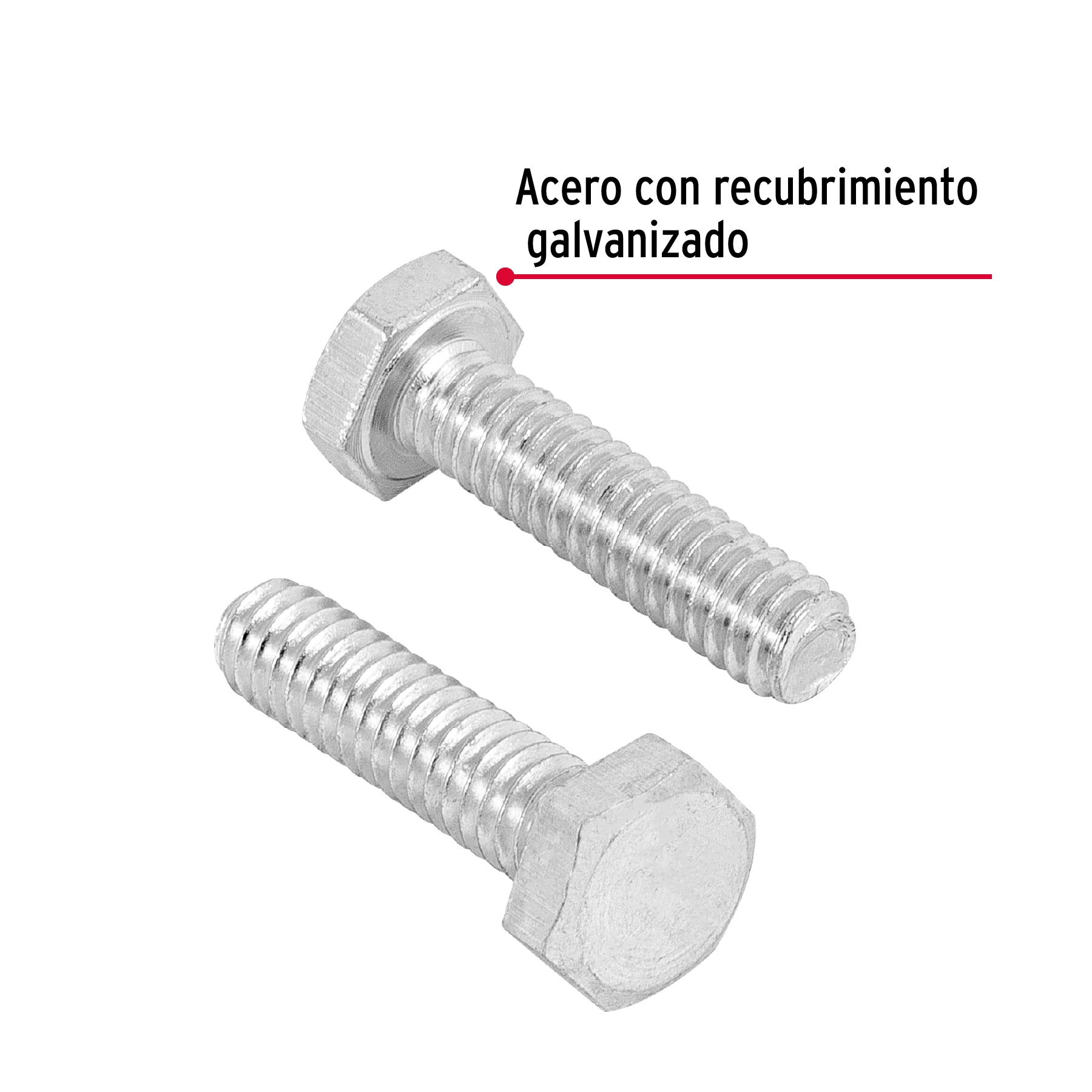 Bolsa con 100 tornillos 1/4" x 1" tipo máquina, Fiero