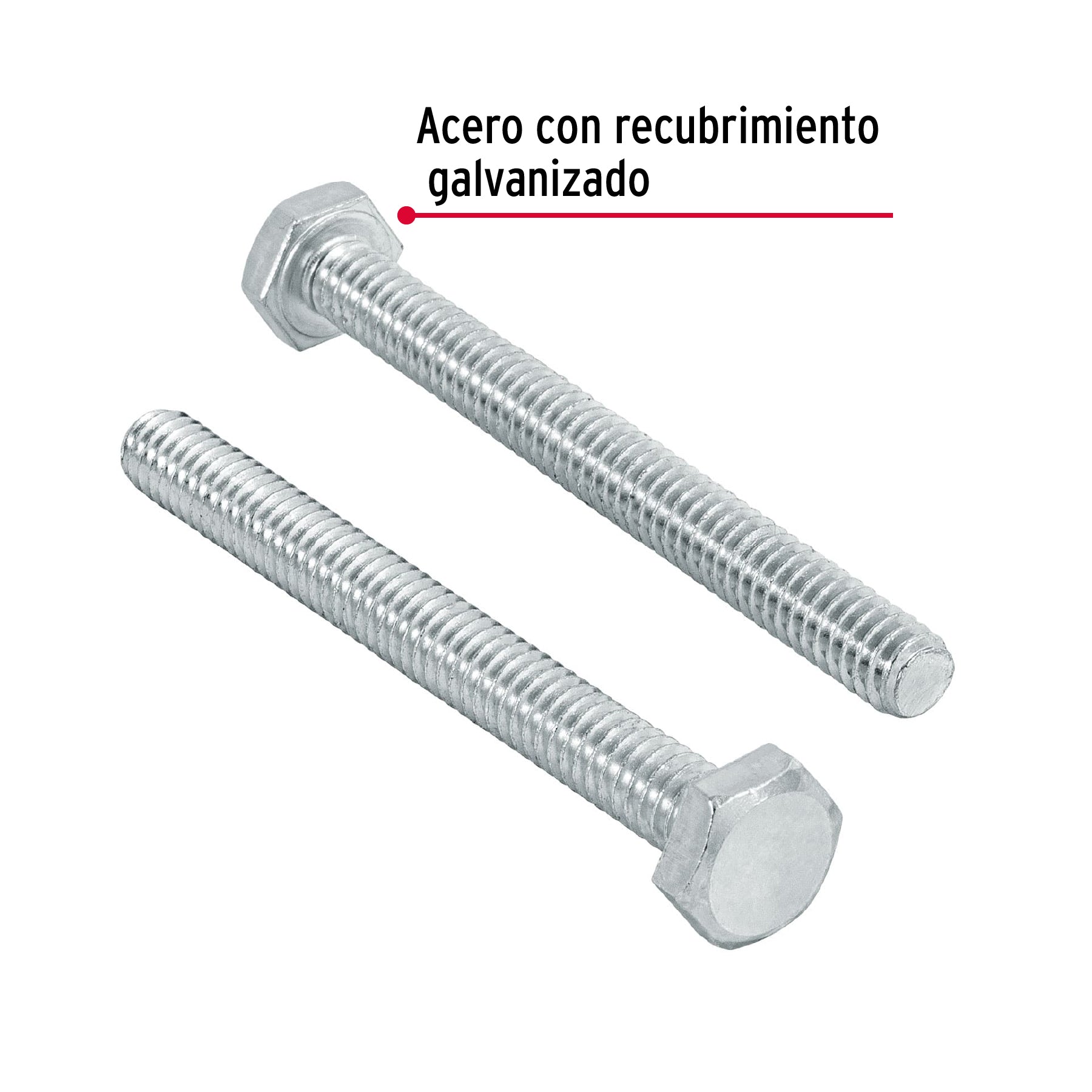 Bolsa con 50 tornillos 1/4" x 2-1/2" tipo máquina, Fiero