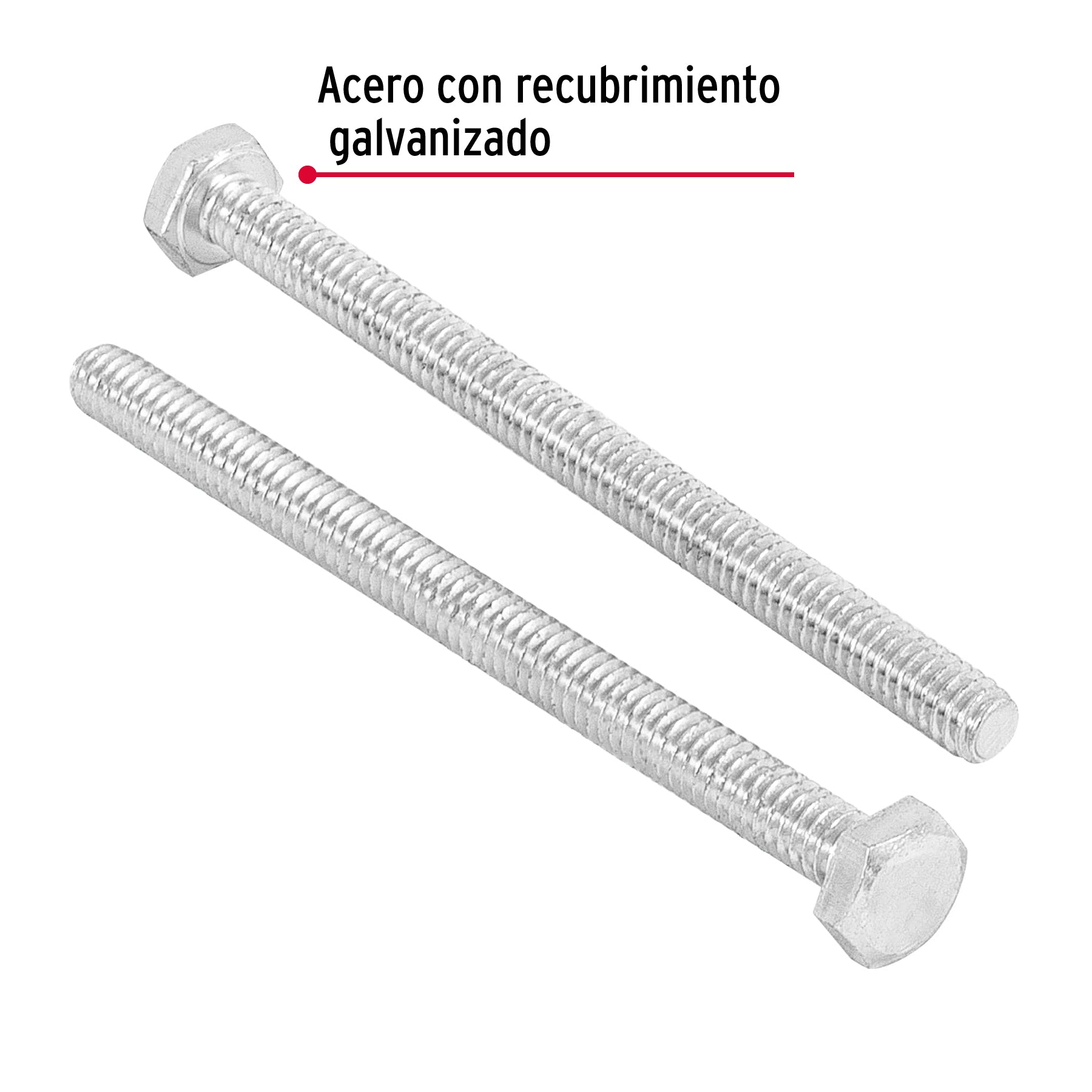 Bolsa con 30 tornillos 1/4" x 3-1/2" tipo máquina, Fiero