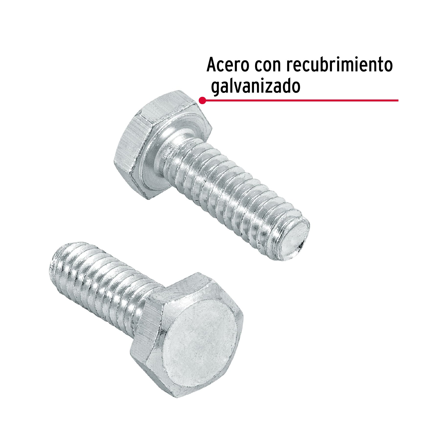 Bolsa con 100 tornillos 1/4" x 3/4" tipo máquina, Fiero