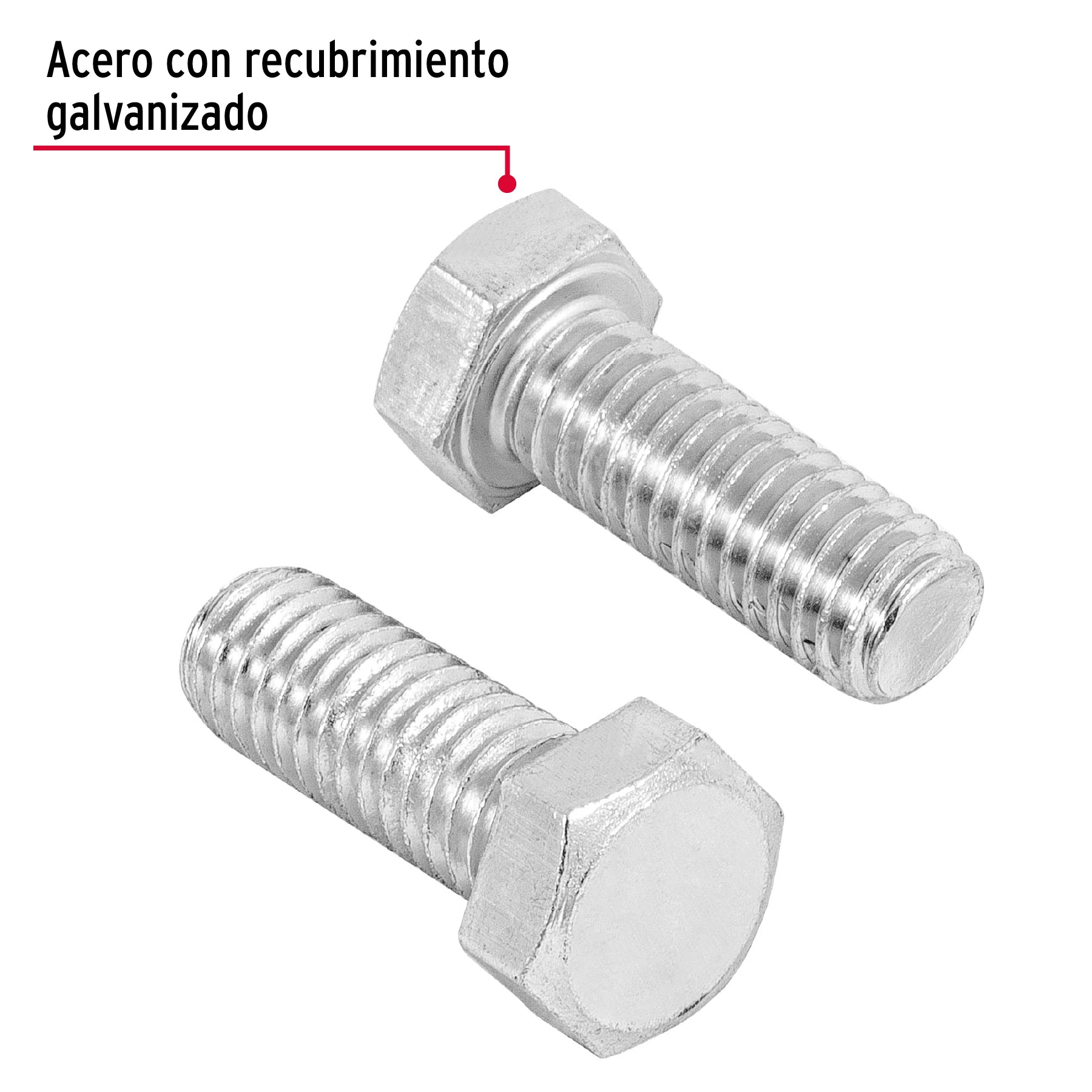 Bolsa con 40 tornillos 3/8" x 1" tipo máquina, Fiero