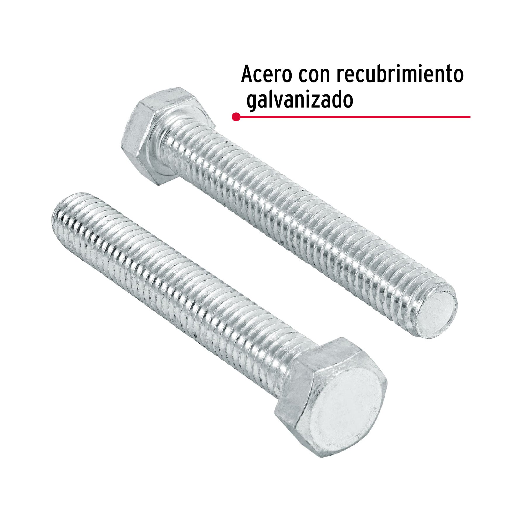 Bolsa con 50 tornillos 3/8" x 2-1/2" tipo máquina, Fiero