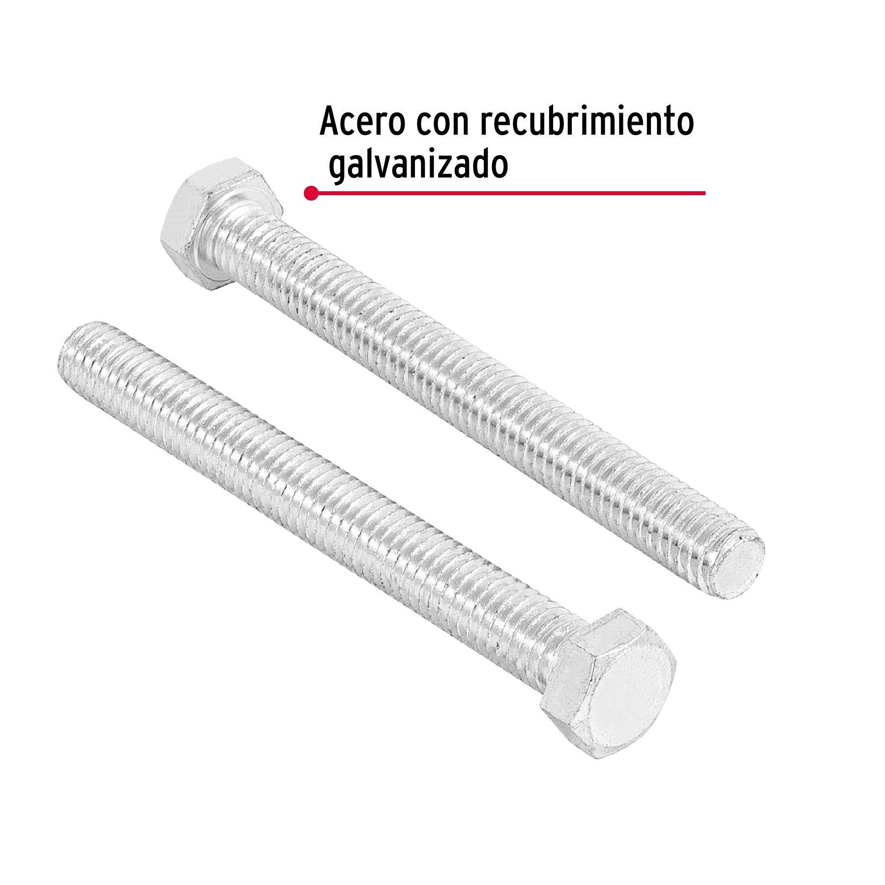 Bolsa con 30 tornillos 3/8" x 3-1/2" tipo máquina, Fiero