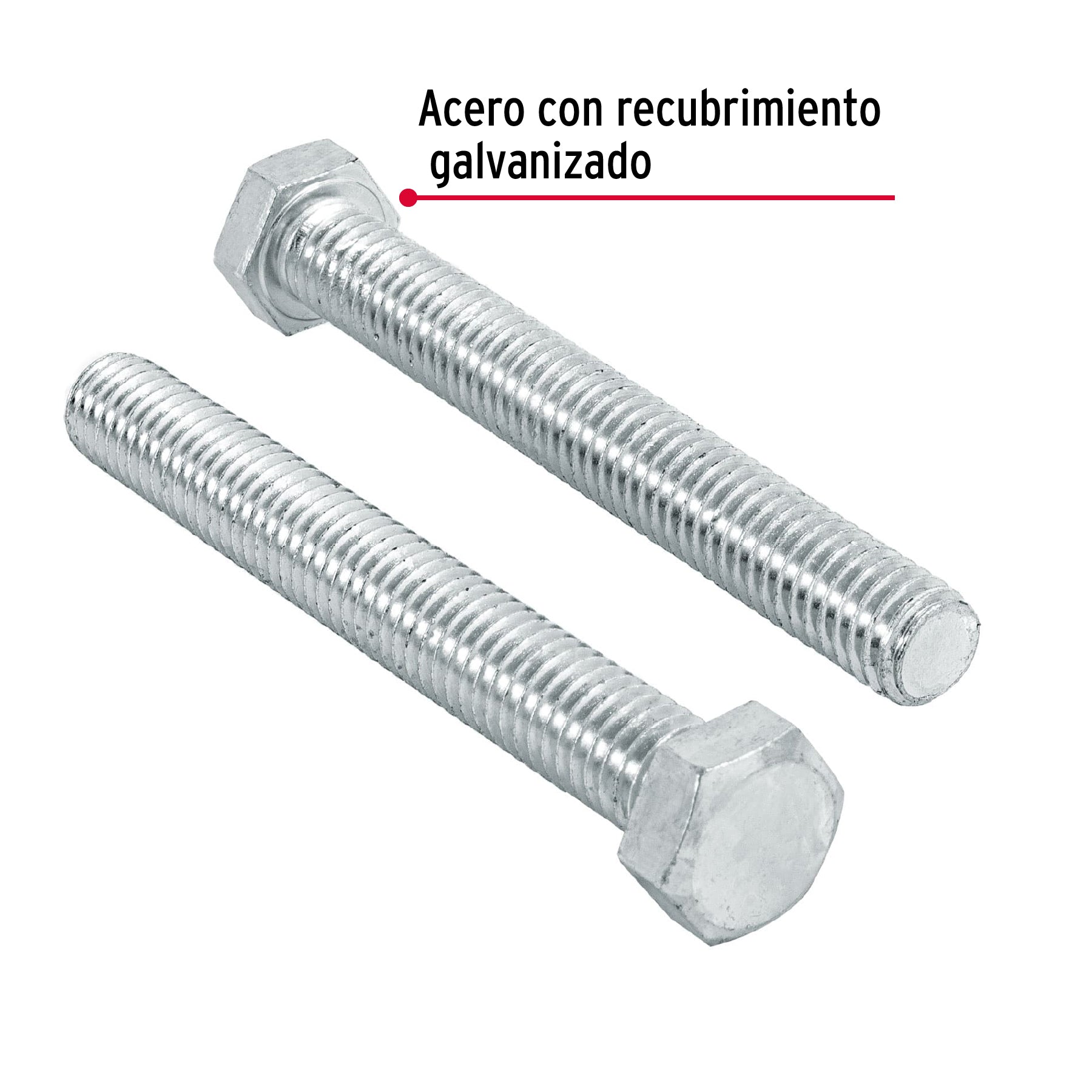 Bolsa con 40 tornillos 3/8" x 3" tipo máquina, Fiero