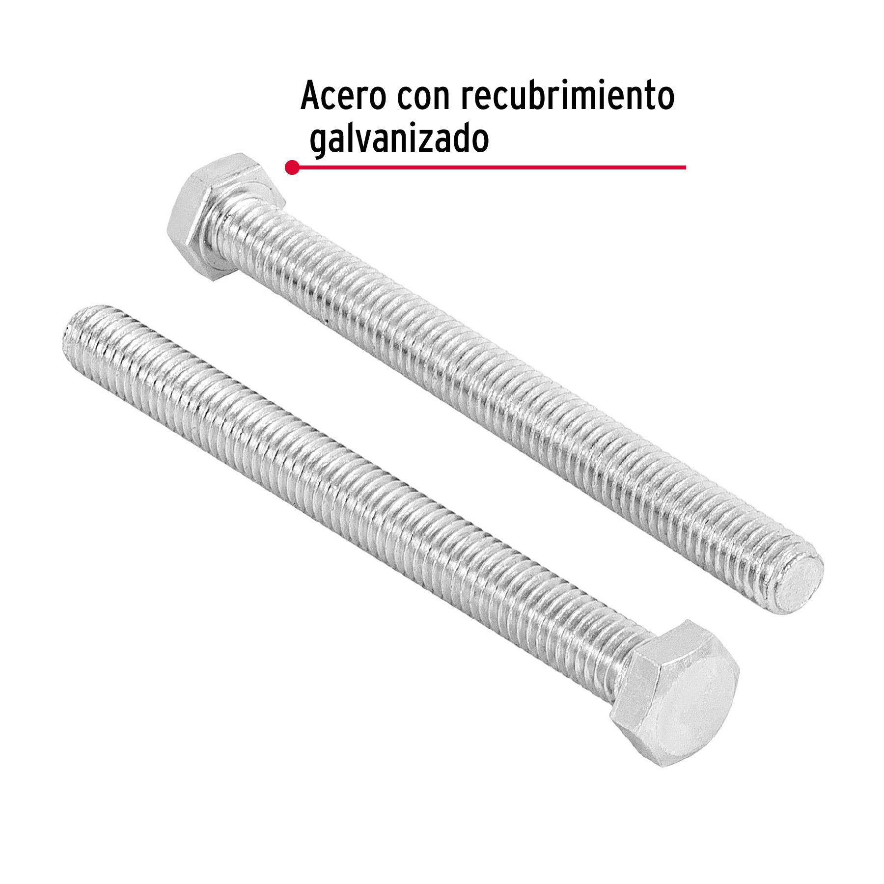 Bolsa con 30 tornillos 3/8" x 4" tipo máquina, Fiero