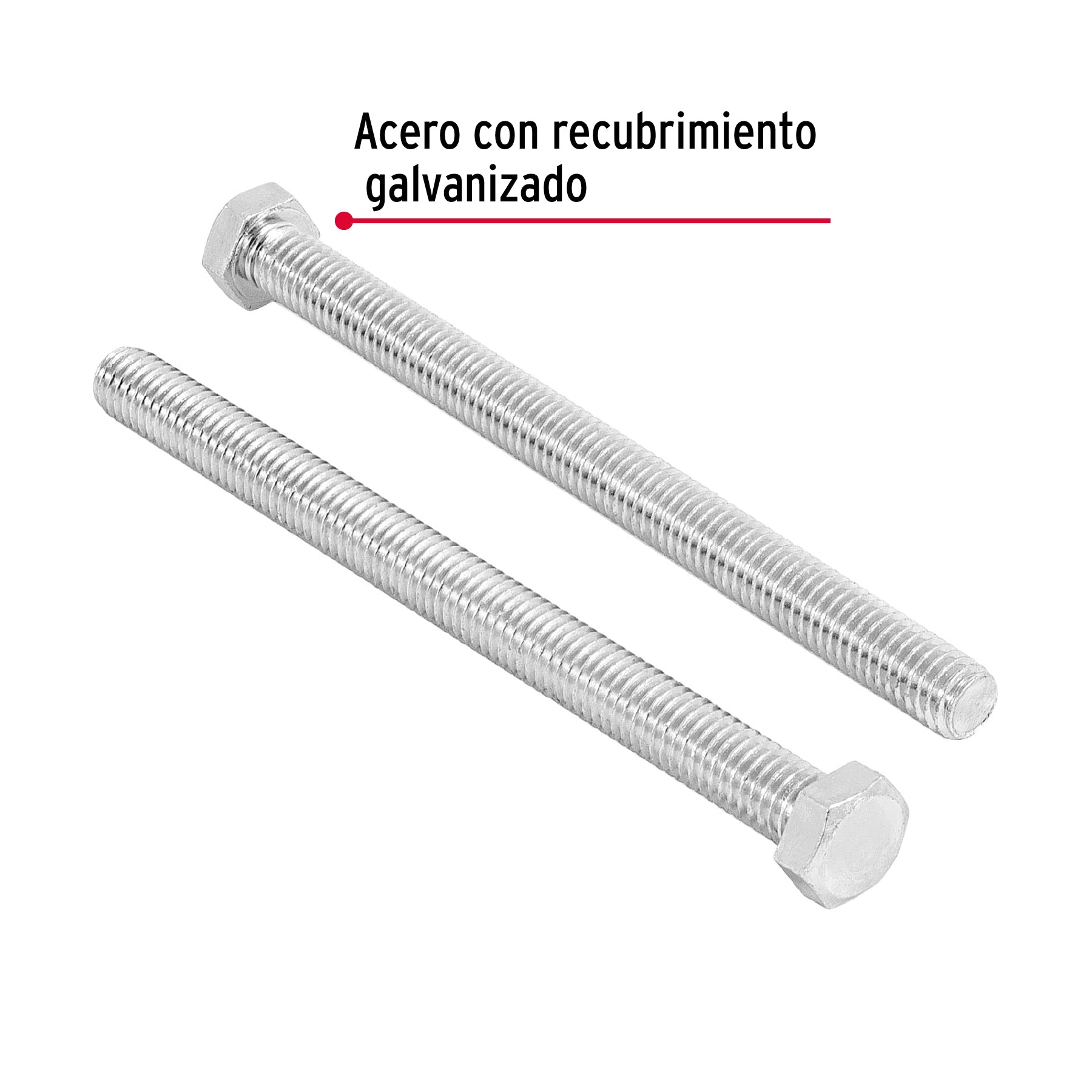 Bolsa con 15 tornillos 3/8" x 5" tipo máquina, Fiero