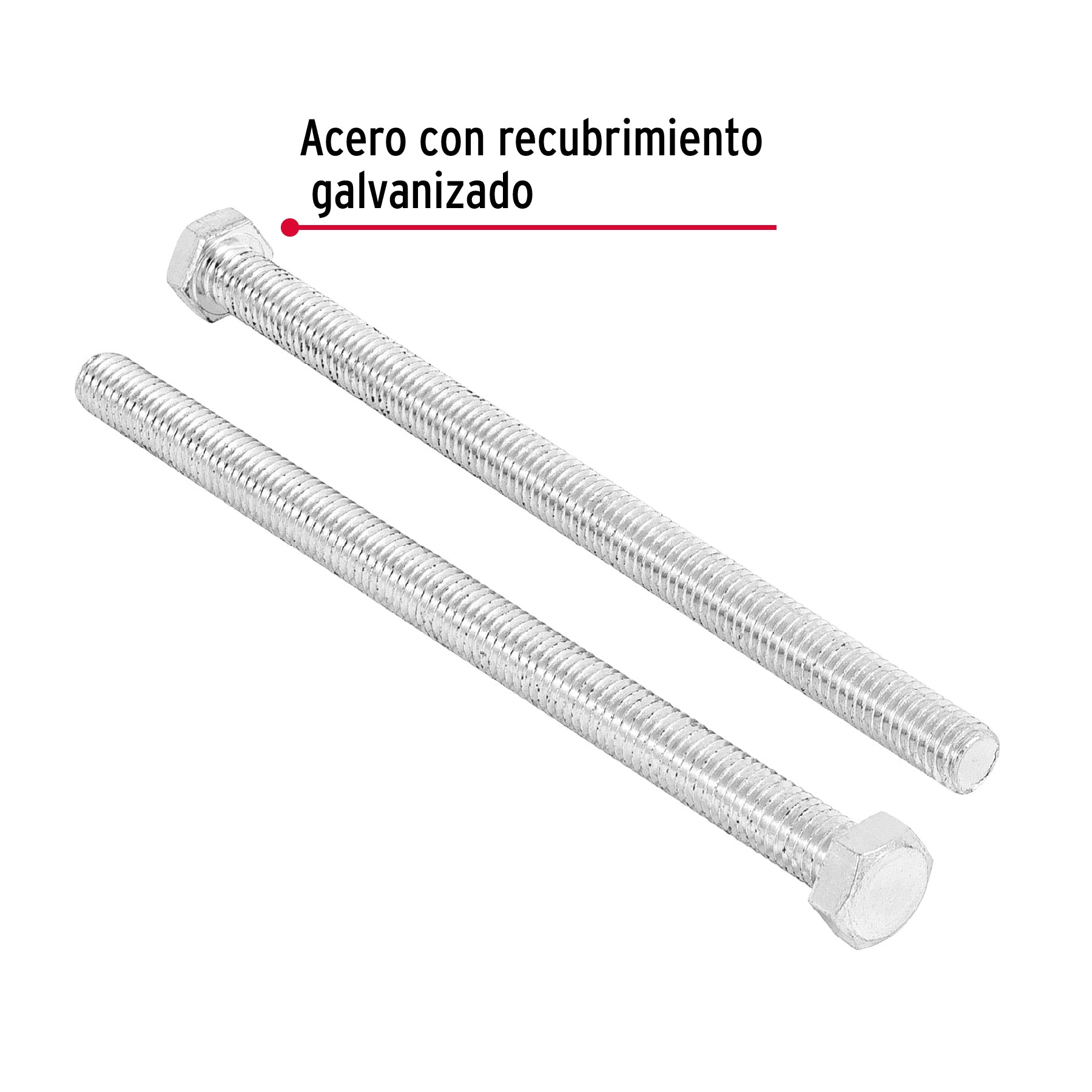 Bolsa con 15 tornillos 3/8" x 6" tipo máquina, Fiero