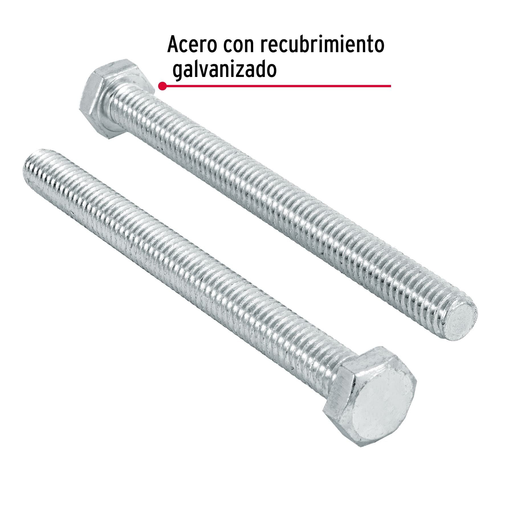 Bolsa con 50 tornillos 5/16" x 3-1/2" tipo máquina, Fiero
