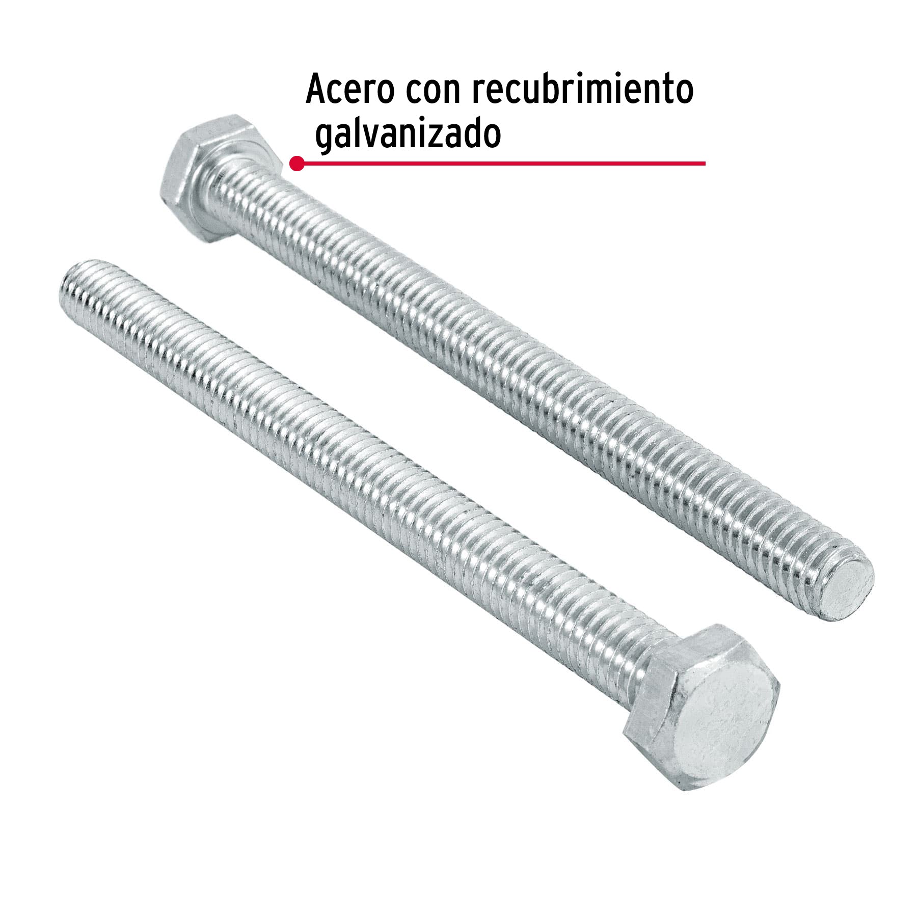 Bolsa con 50 tornillos 5/16" x 4" tipo máquina, Fiero
