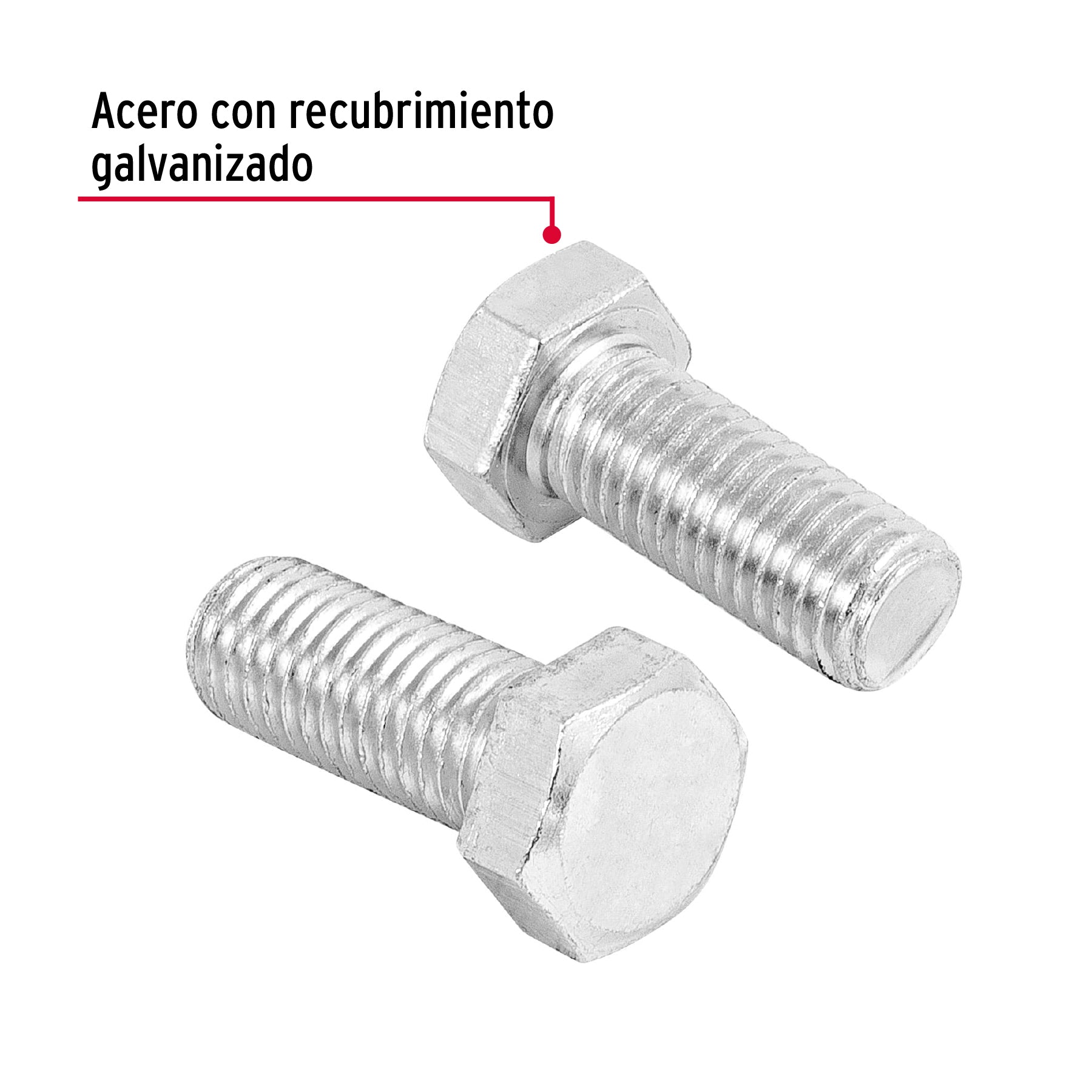 Bolsa con 10 tornillos 5/8" x 1-1/2" tipo máquina, Fiero