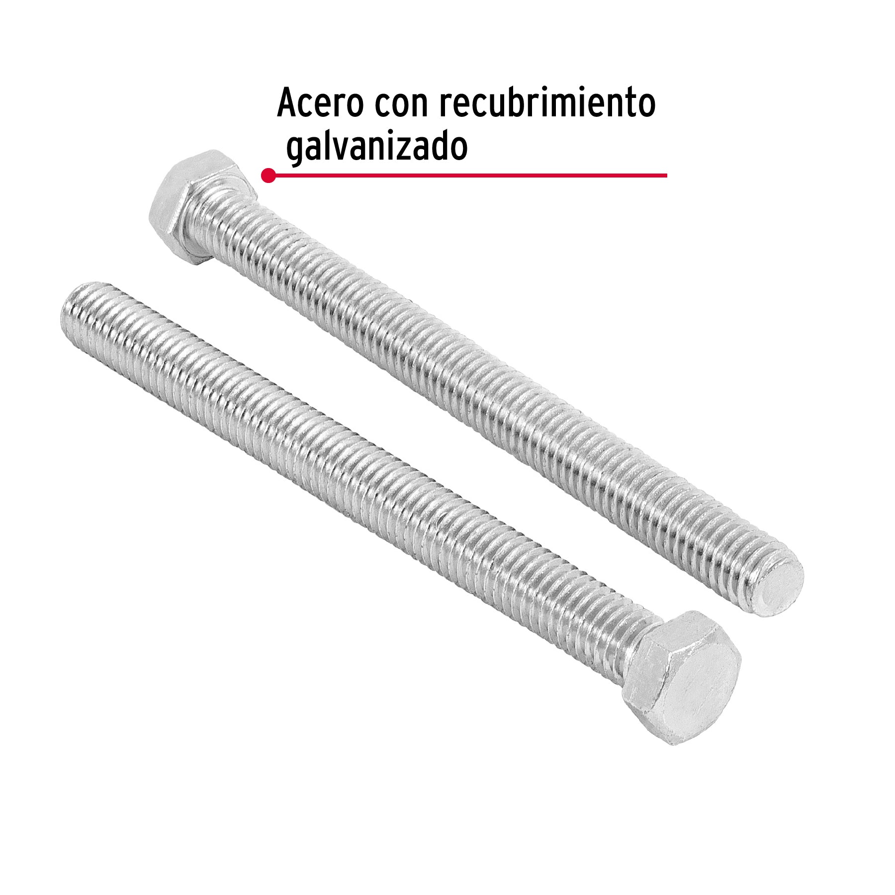 Bolsa con 10 tornillos 7/16" x 5" tipo máquina, Fiero