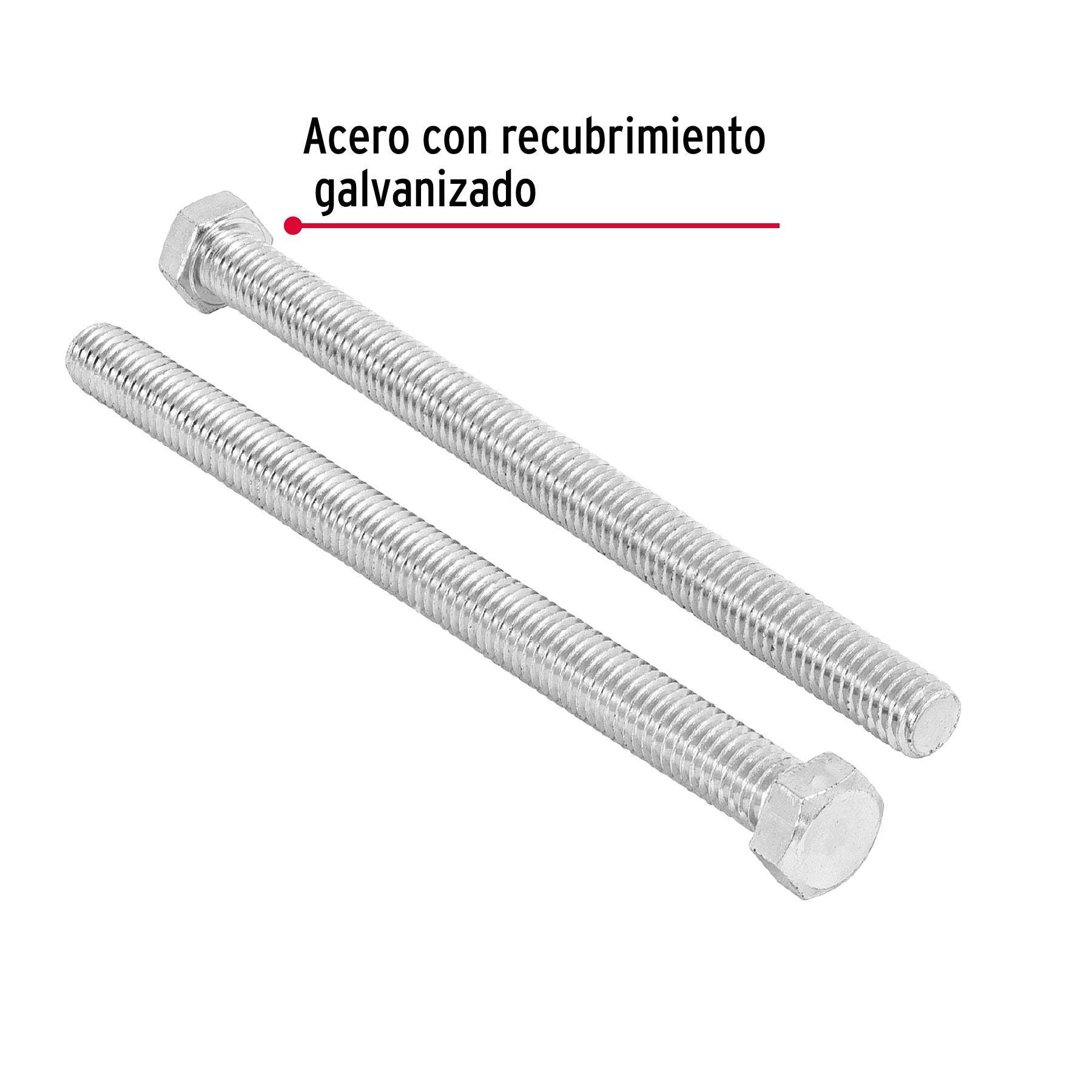 Bolsa con 10 tornillos 7/16" x 6" tipo máquina, Fiero