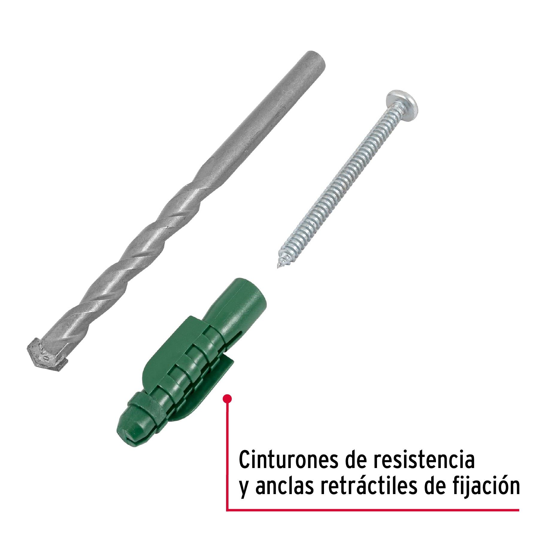 Kit de 20 taquetes 1/2" con pijas #14 y 1 broca 1/2", Fiero