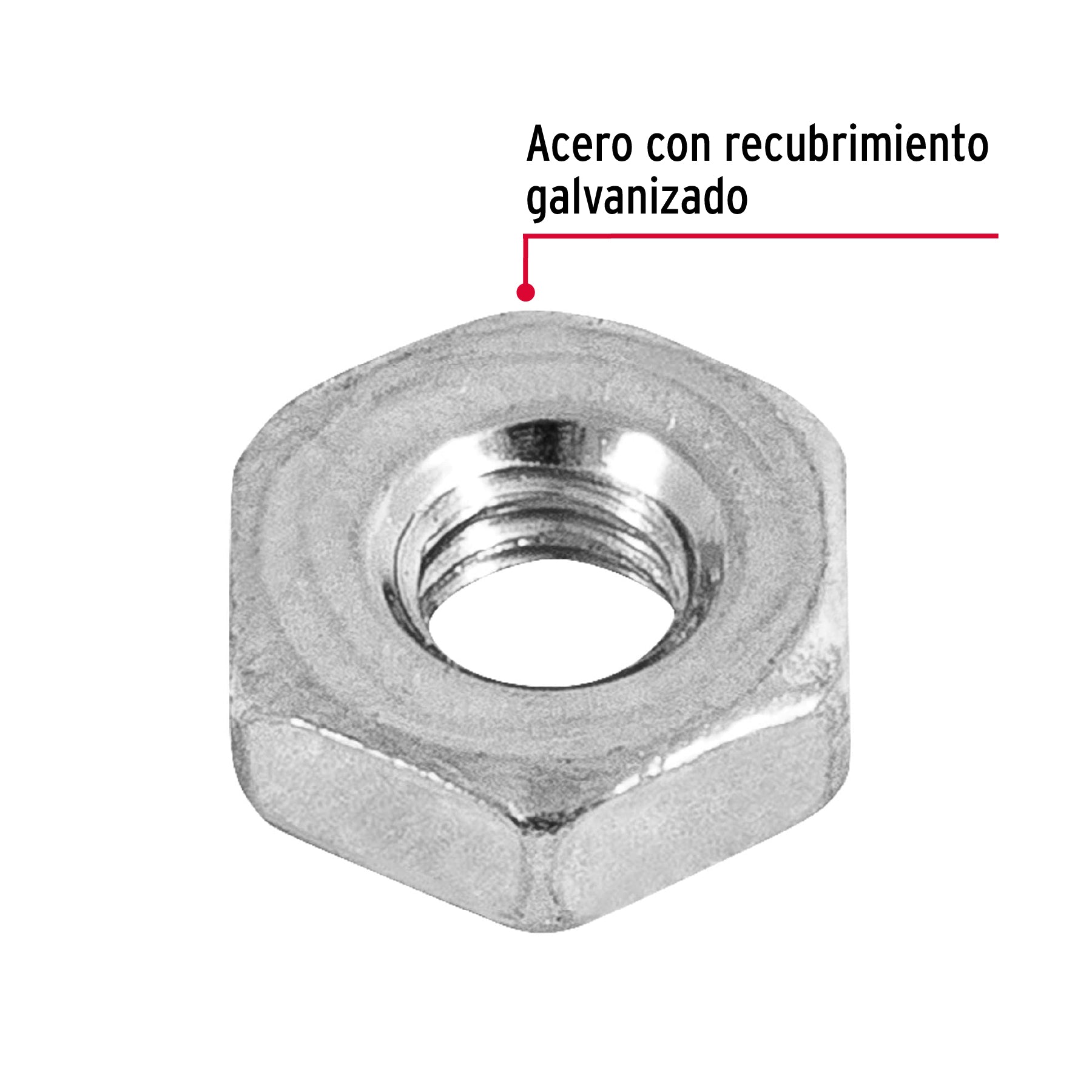 Bolsa con 700 tuercas 5/32" hexagonales tipo Sakamura, Fiero