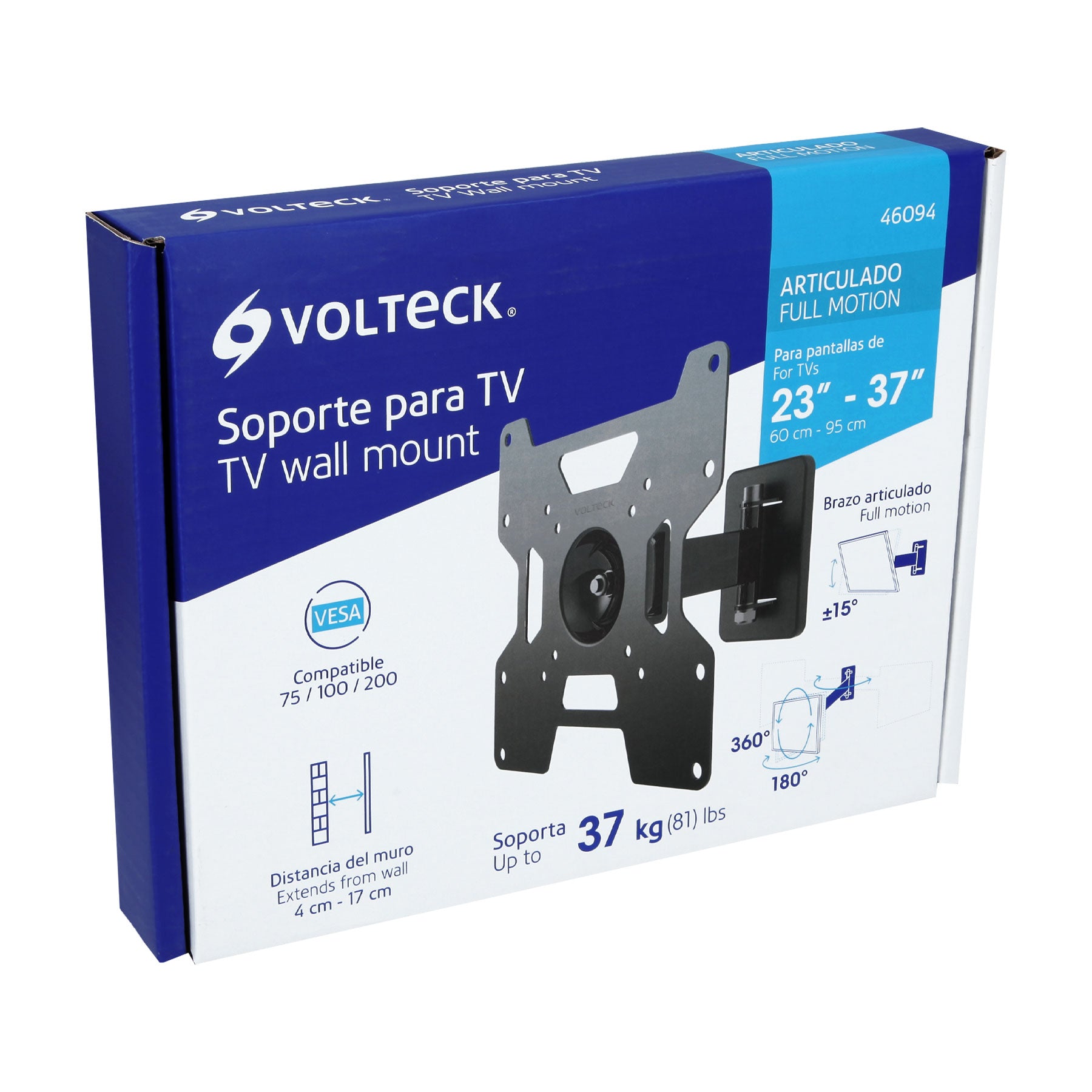 Soporte para pantallas 23" a 37" mov. angular y articulado