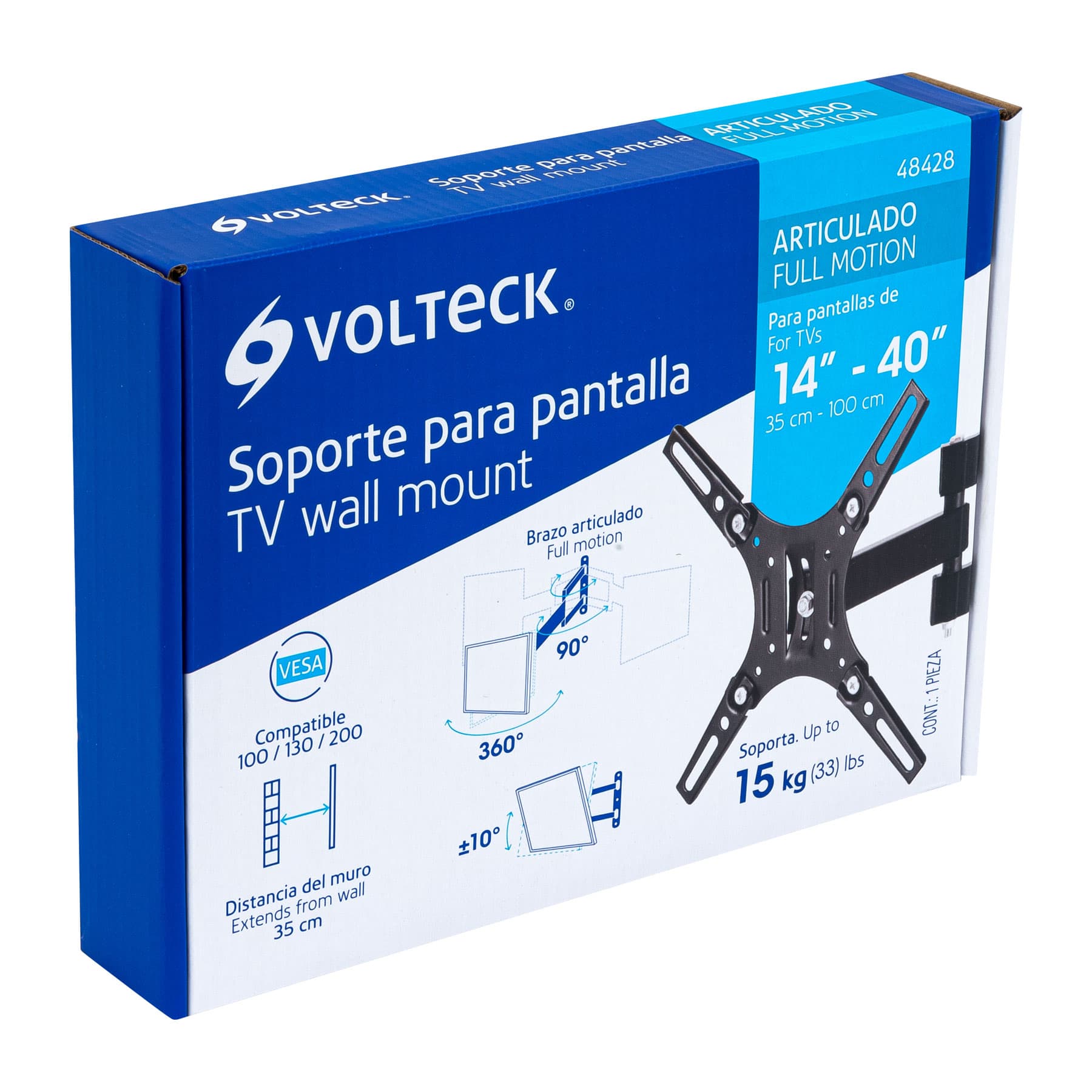 Soporte para pantallas 14" a 40" mov. angular y articulado