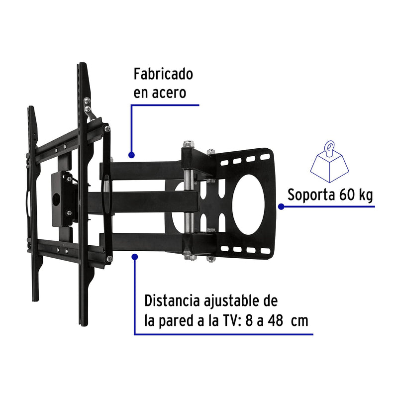 Soporte para pantallas 26" a 65" mov. angular y articulado