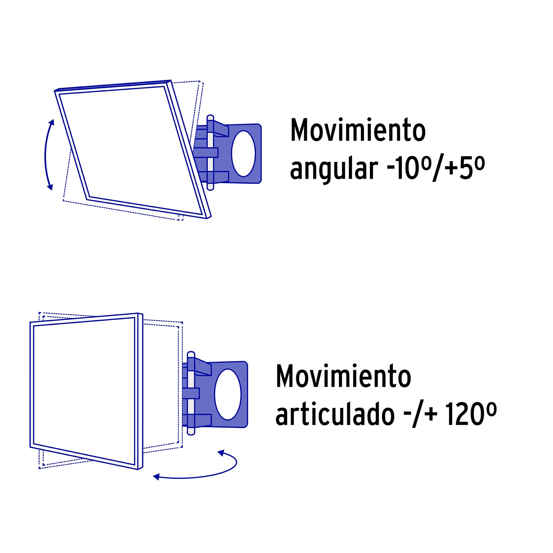 Soporte para pantallas 26" a 65" mov. angular y articulado