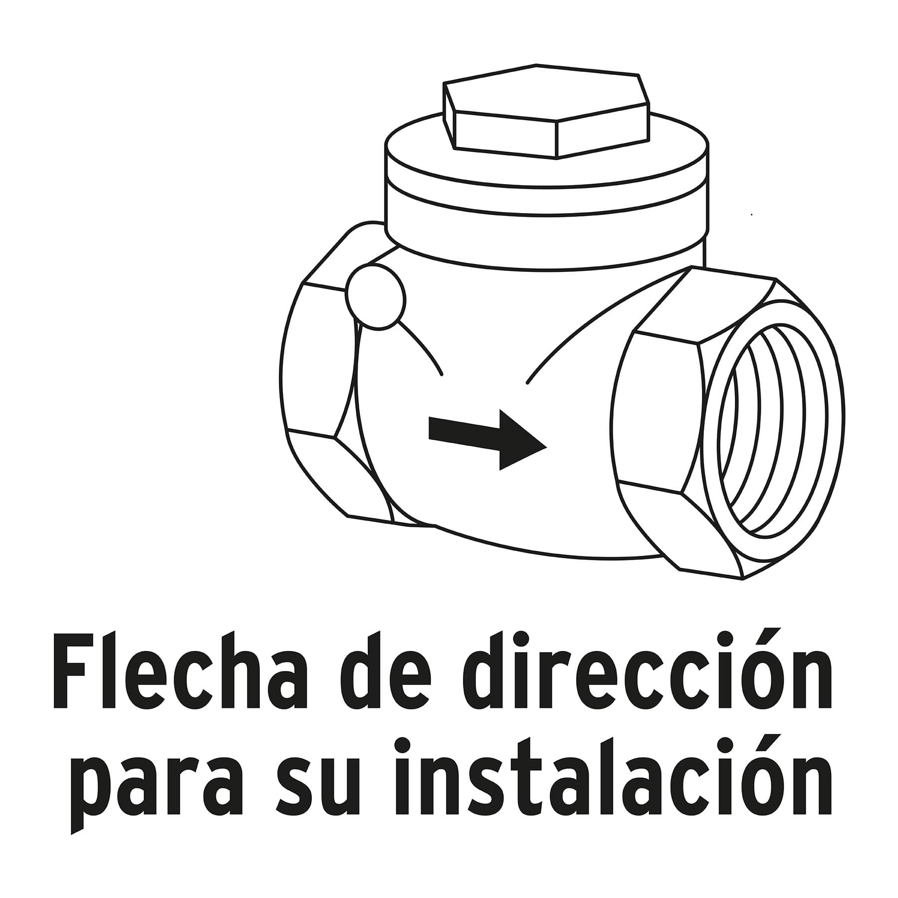 Válvula check horizontal de latón, 1", Foset