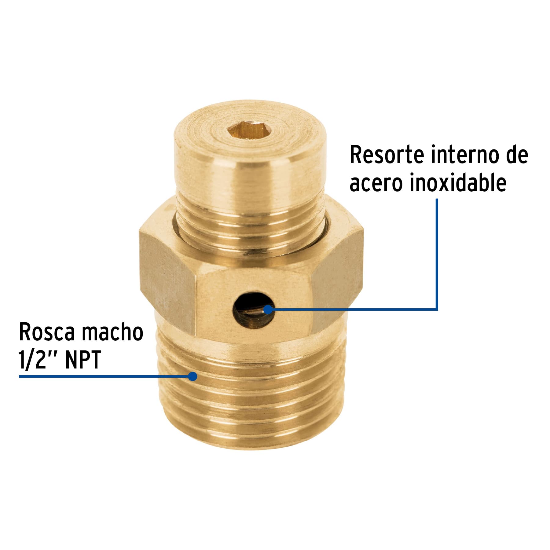 Válvula de alivio 1/2", Foset