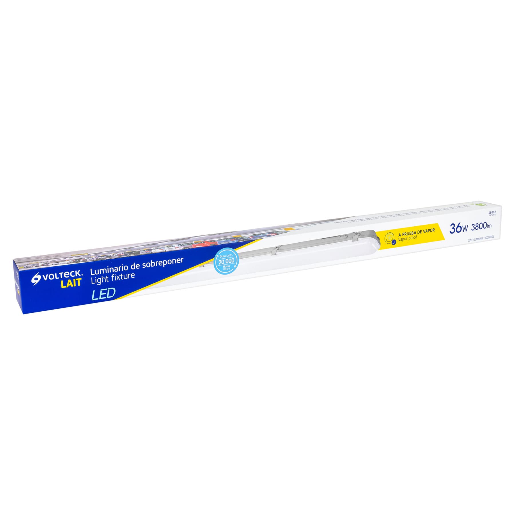 Luminario lineal de LED 36 W de sobreponer a prueba de vapor