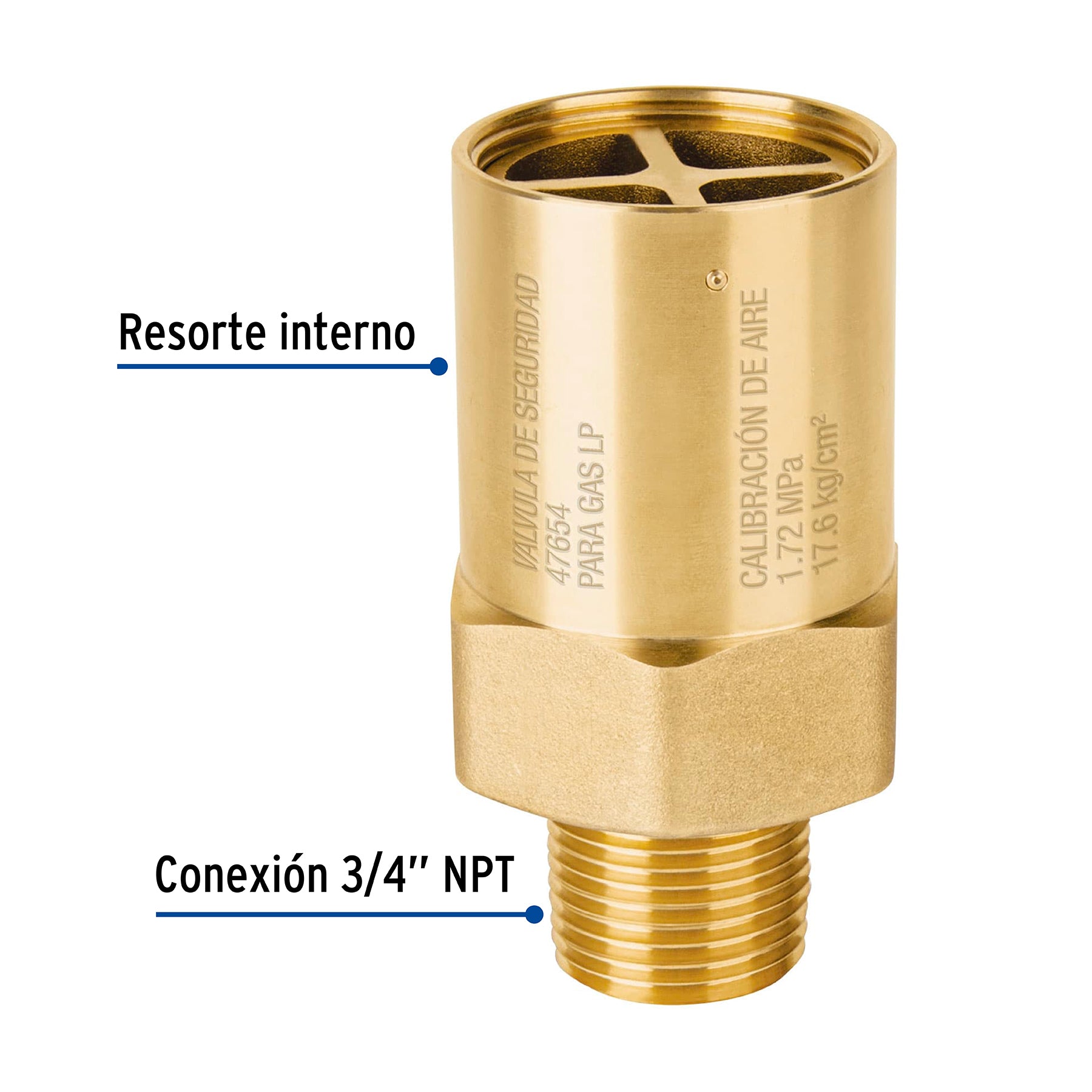Válvula externa de seguridad para tanque estacionario,3/4"