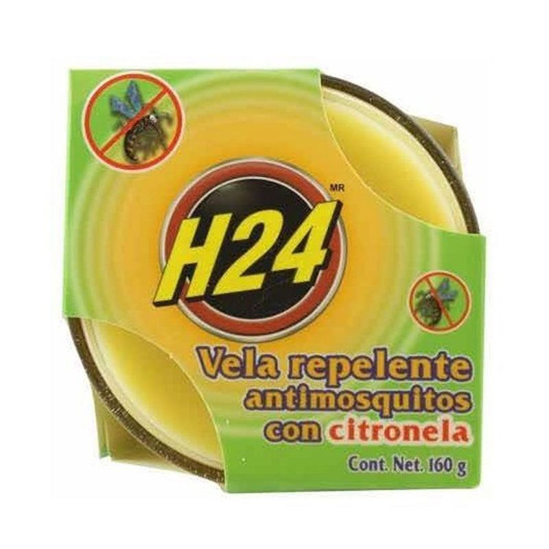 Vela repelente antimosquitos H24 con citronela, 120 g
